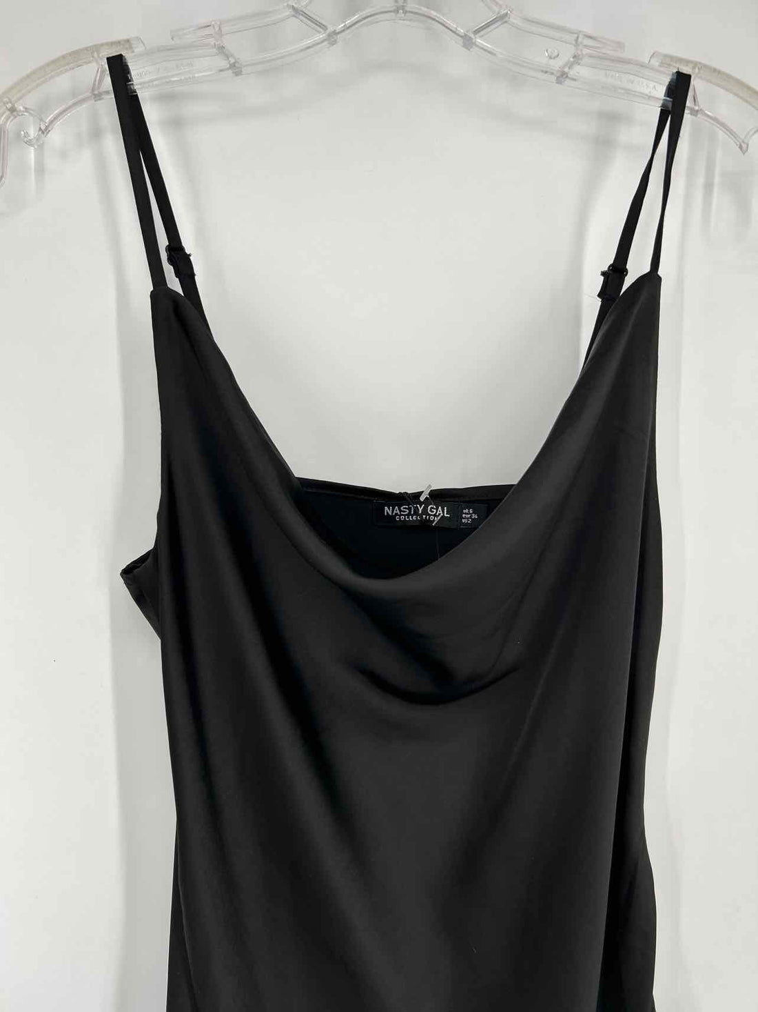 Nasty Gal Size 2 Black Satin NWT Dress