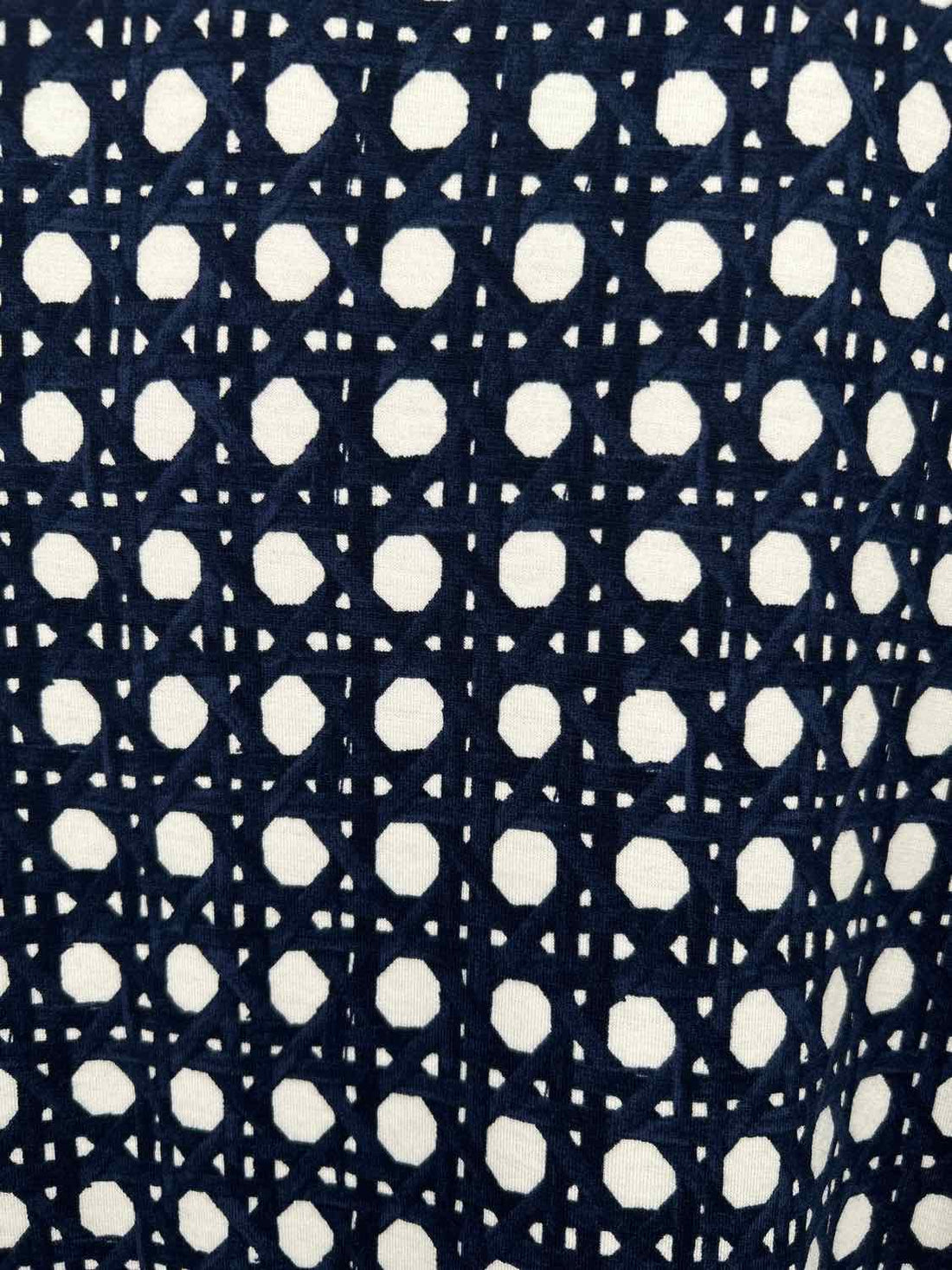 Crown & Ivy Size XXL Navy & White Print Long Sleeve Dress