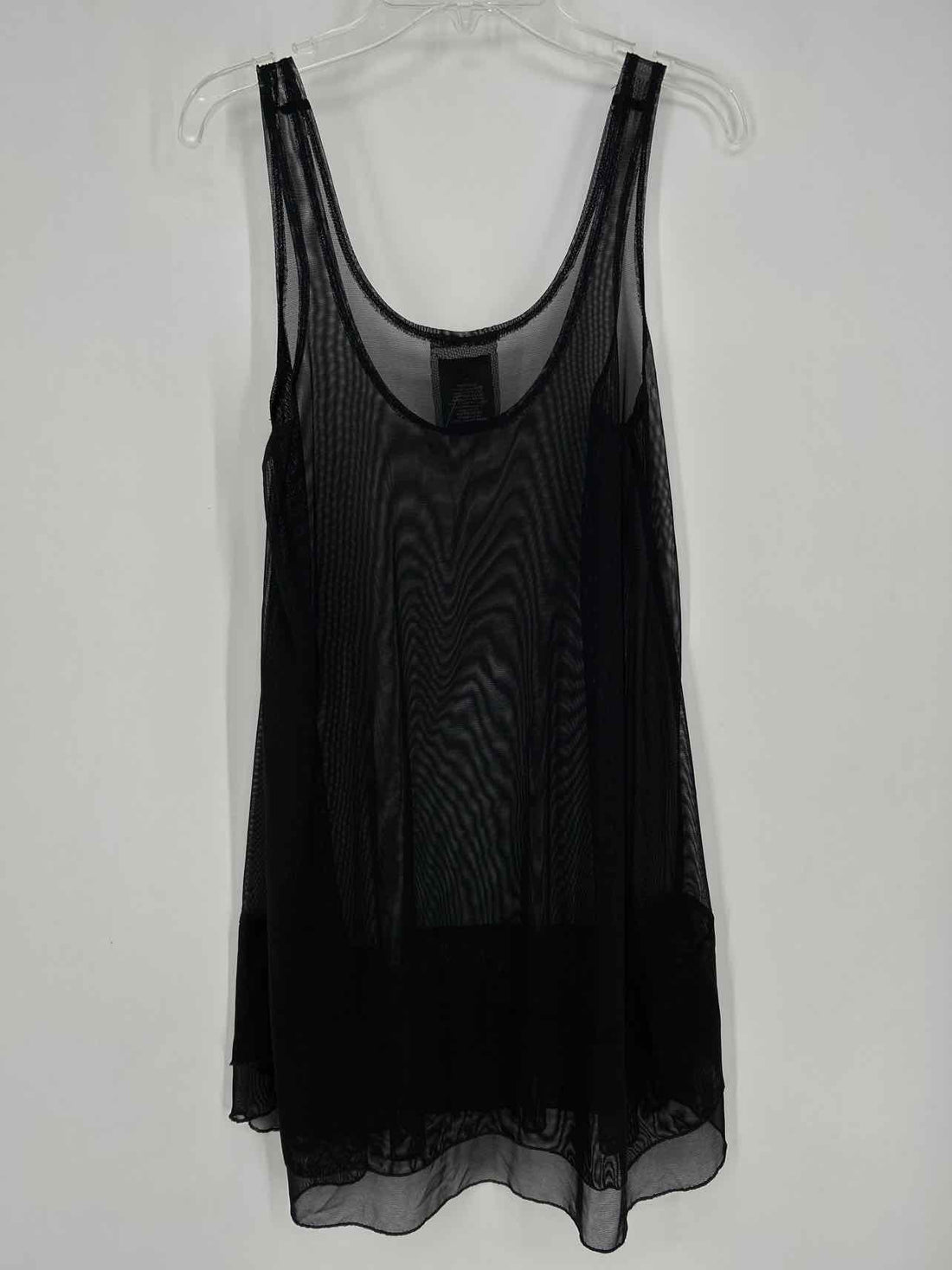 Simpli Size 8 Black Mesh Sleeveless Coverup