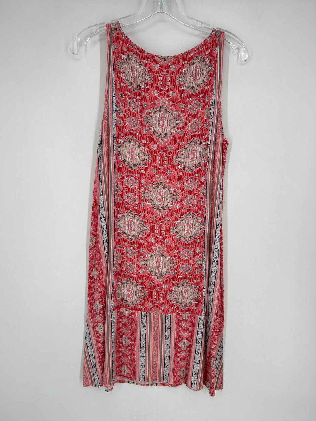 J Jill Size MP Red Print Sleeveless Dress