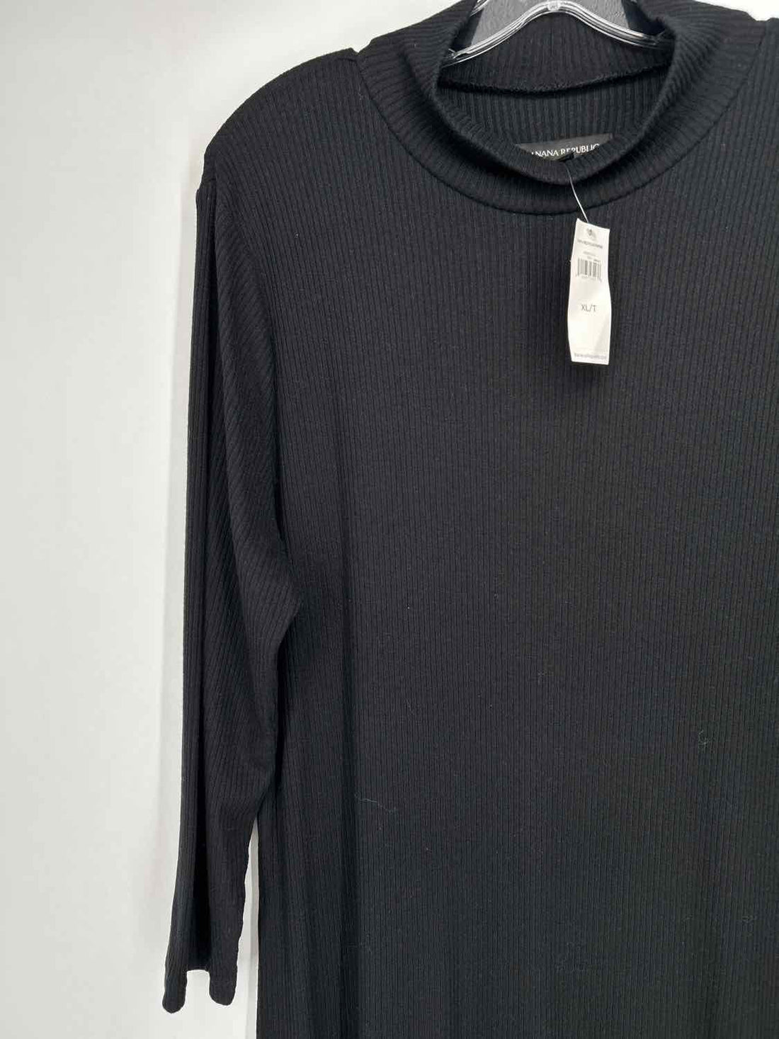 Banana Republic Size XL Tall Black Ribbed NWT Dress