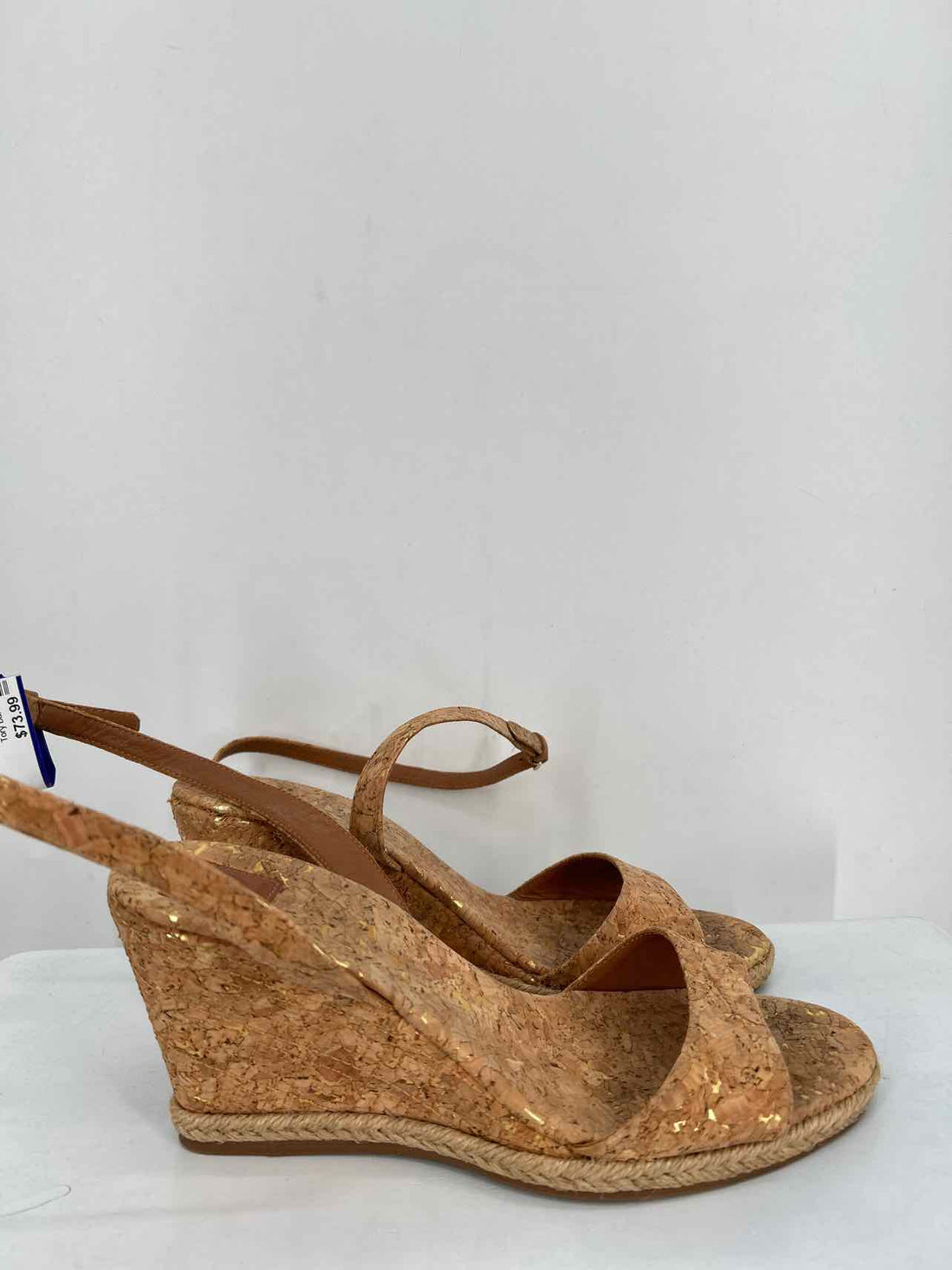 Tory Burch Women Size 8.5 Cork Espadrilles Wedges