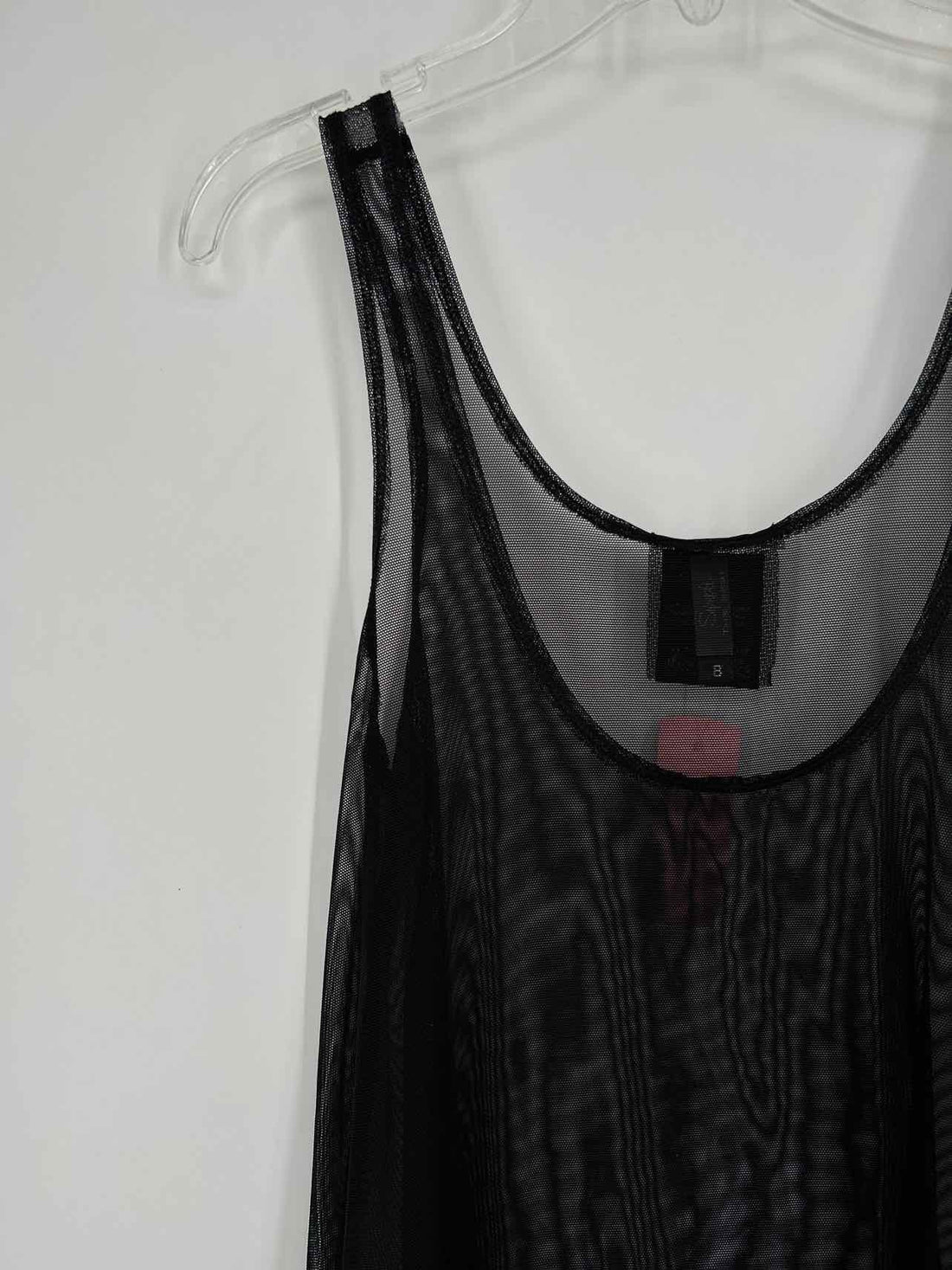 Simpli Size 8 Black Mesh Sleeveless Coverup