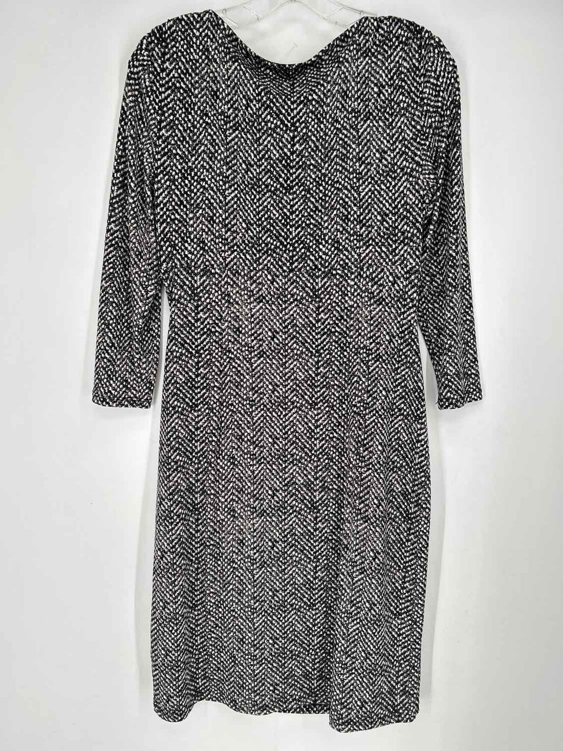 Lauren Ralph Lauren Size 8 Black & White Long Sleeve Dress