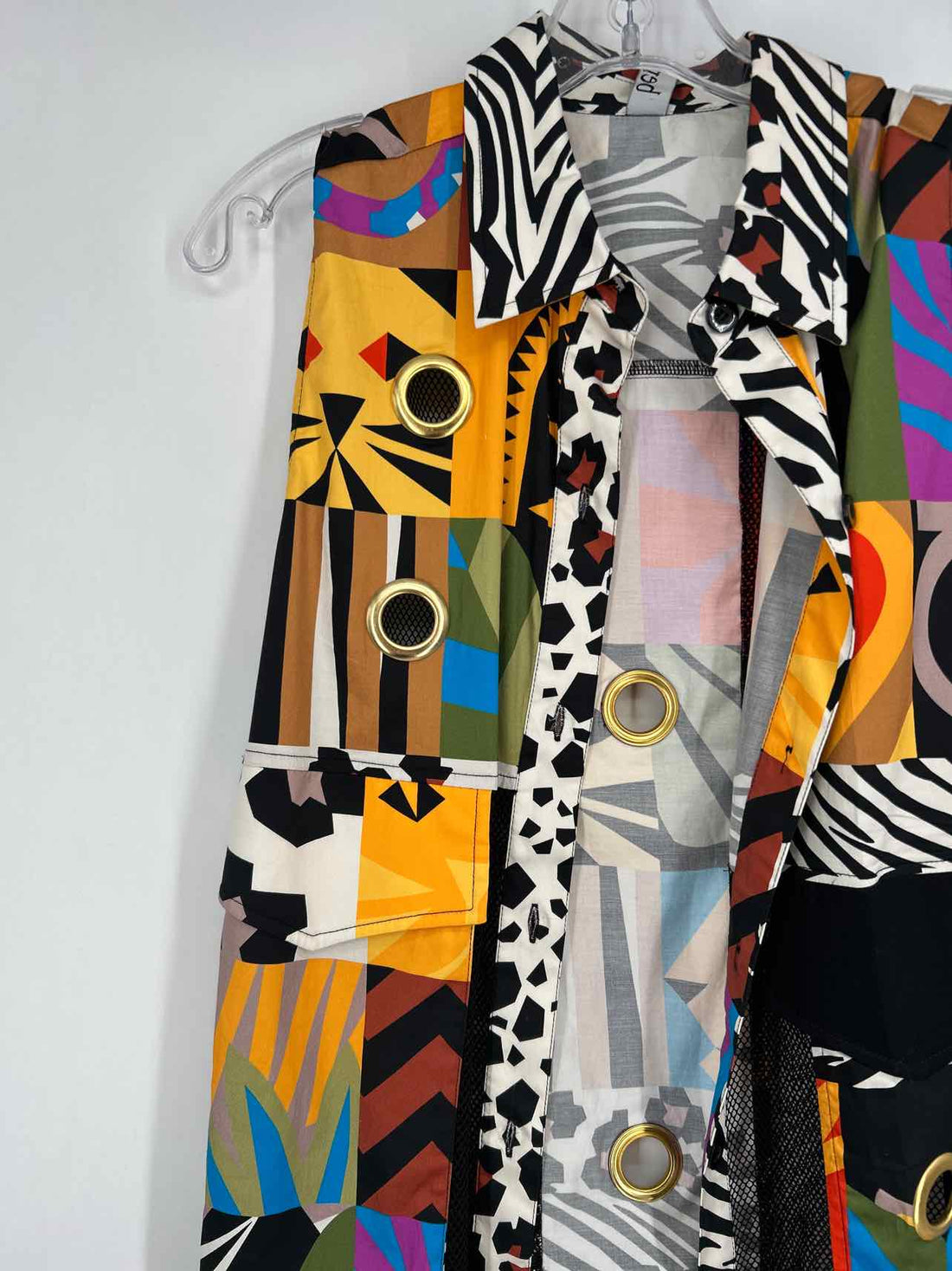 Berek Size M Black Multi Sleeveless Dress