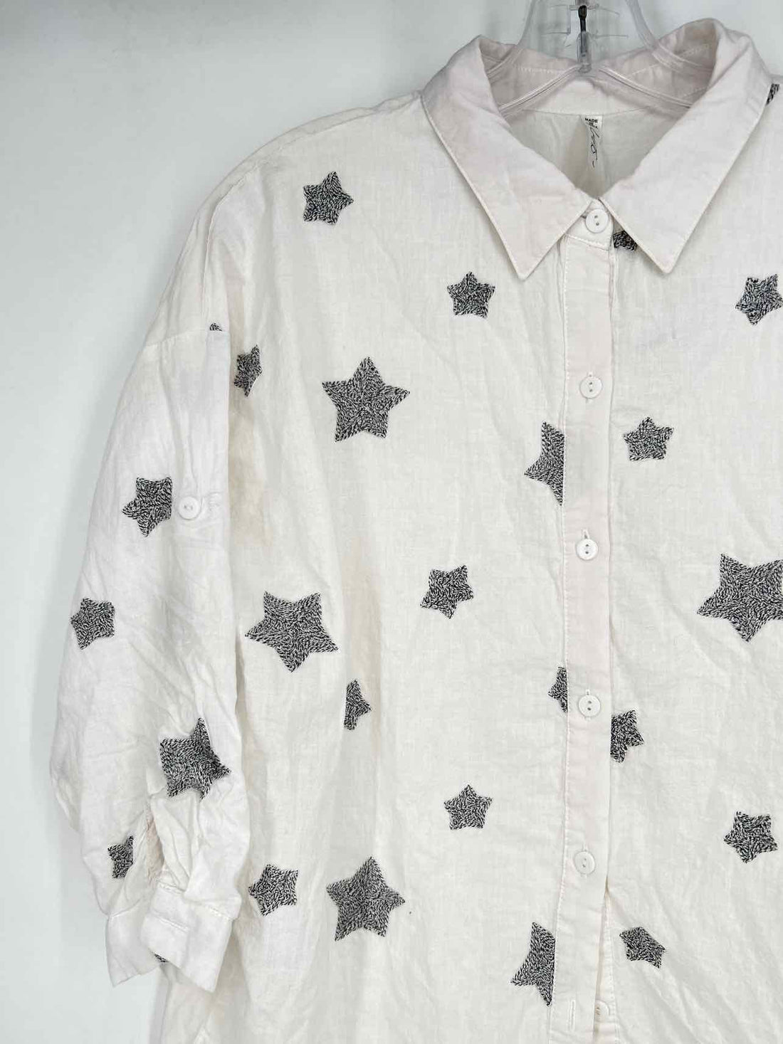 Lapis Size L White Stars Long Sleeve