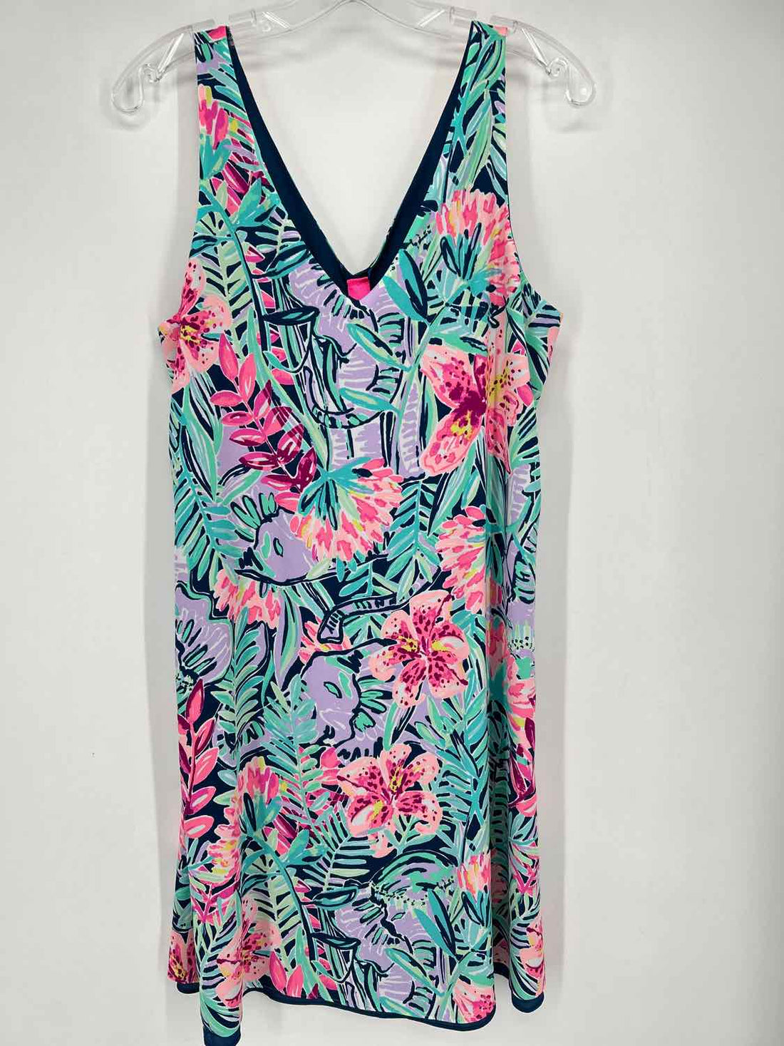 Lilly Pulitzer M Navy Tropical Sleeveless Lilly Pulitzer Dress