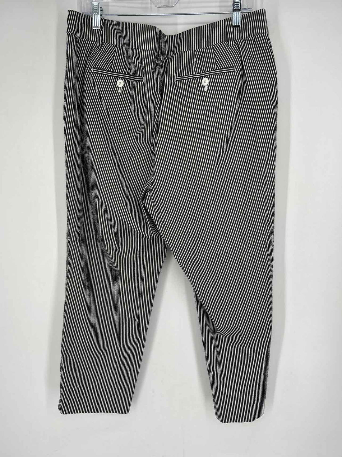 Talbots Size 14 Black & White Striped Pants