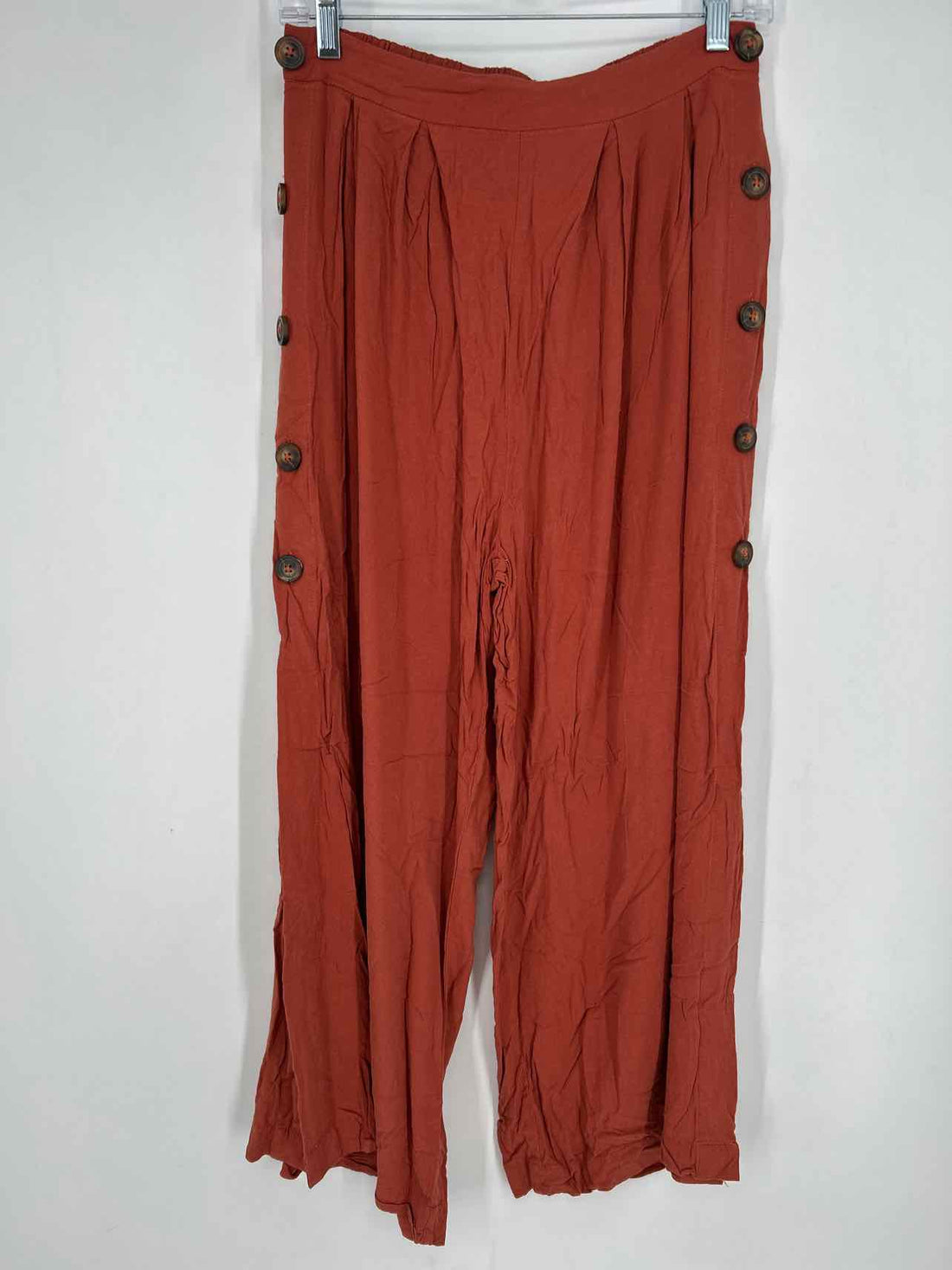 Very J Size M Rust Linen Blend Pants