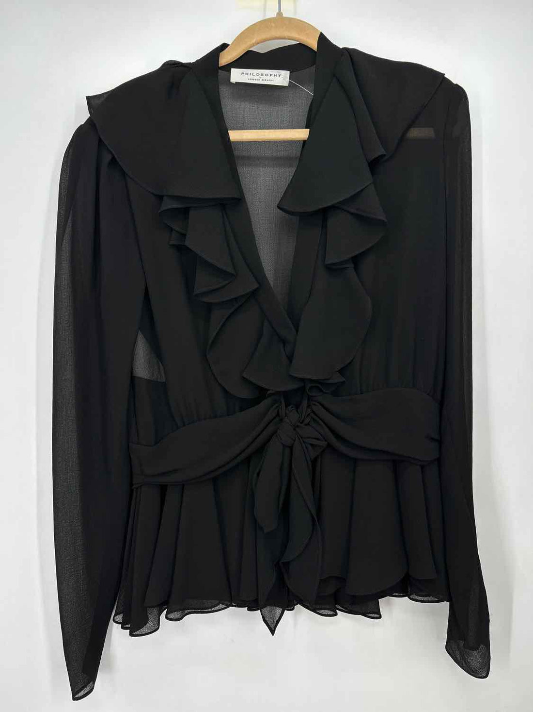 Philosophy Di Alberta Ferretti Size 10 Black Long Sleeve