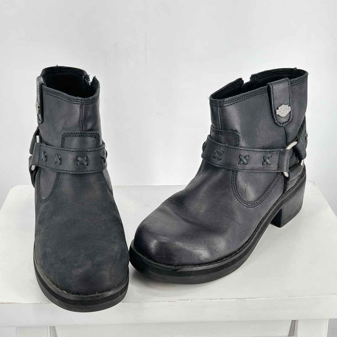 Harley Davidson Women Size 8 Black Ankle Boot