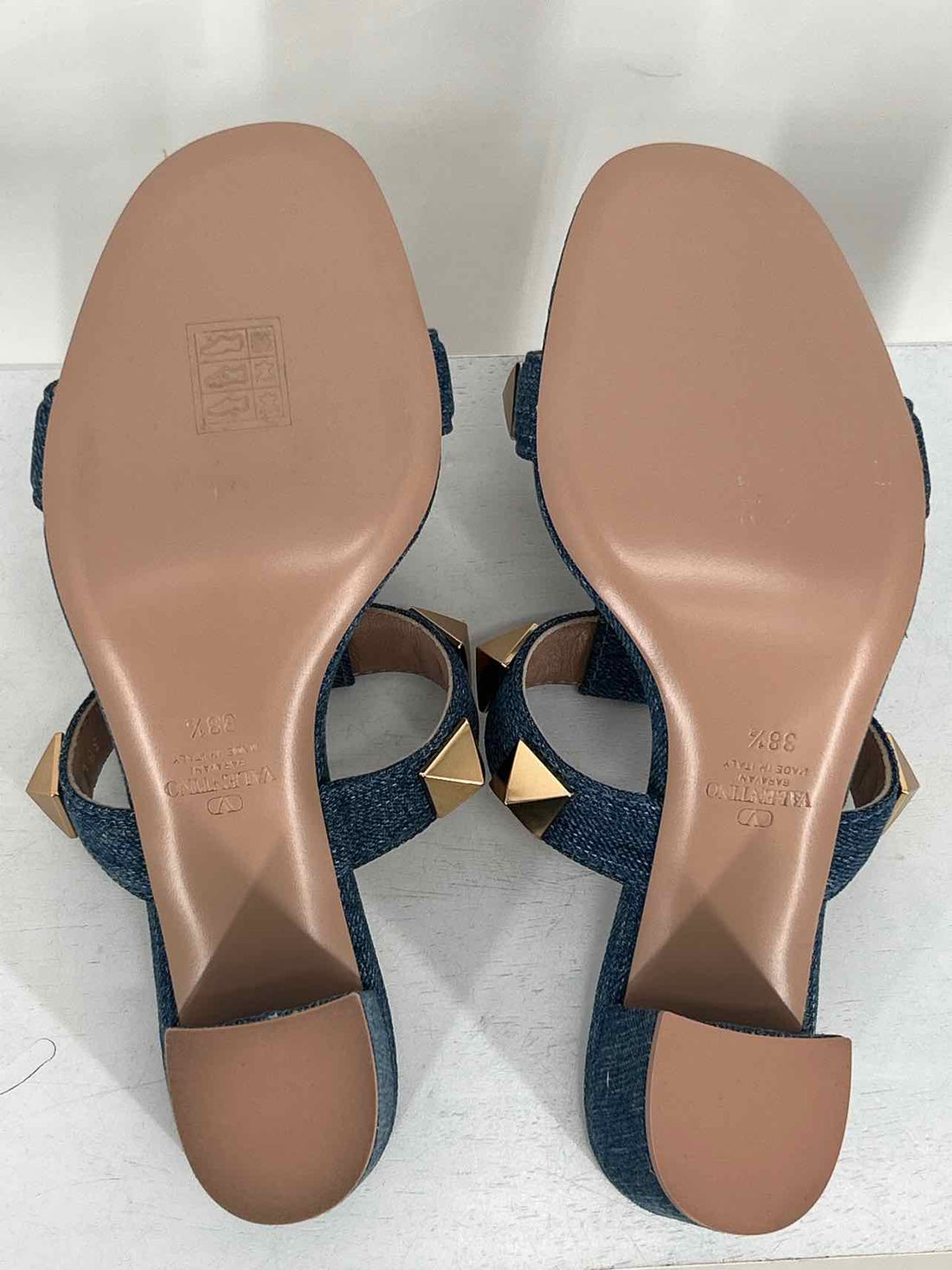 Valentino Women Size 38 Denim New In Box Denim & Leather LUXURY