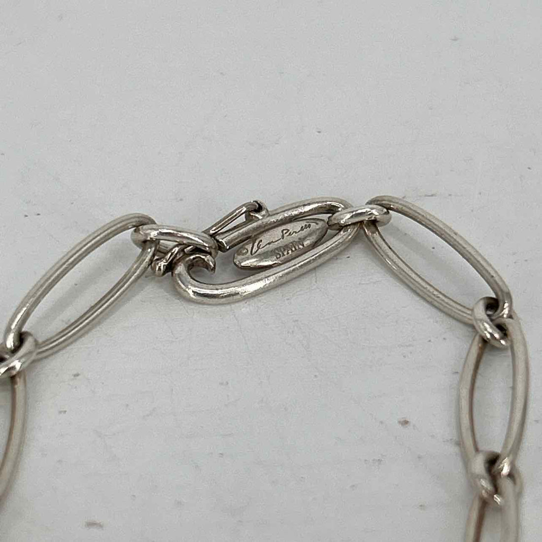 Tiffany & Co Full Heart Bracelet Size 7" Sterling Silver Silver Pre Owned LUXURY