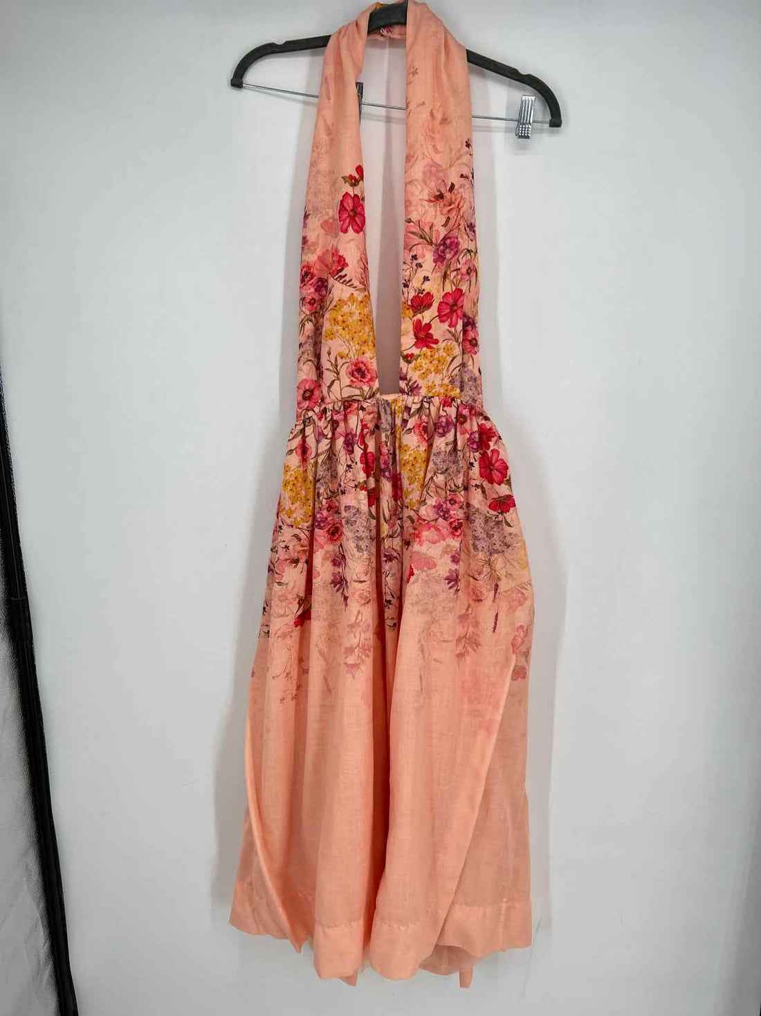 Anthropologie Size S Peach Floral Strapless Dress
