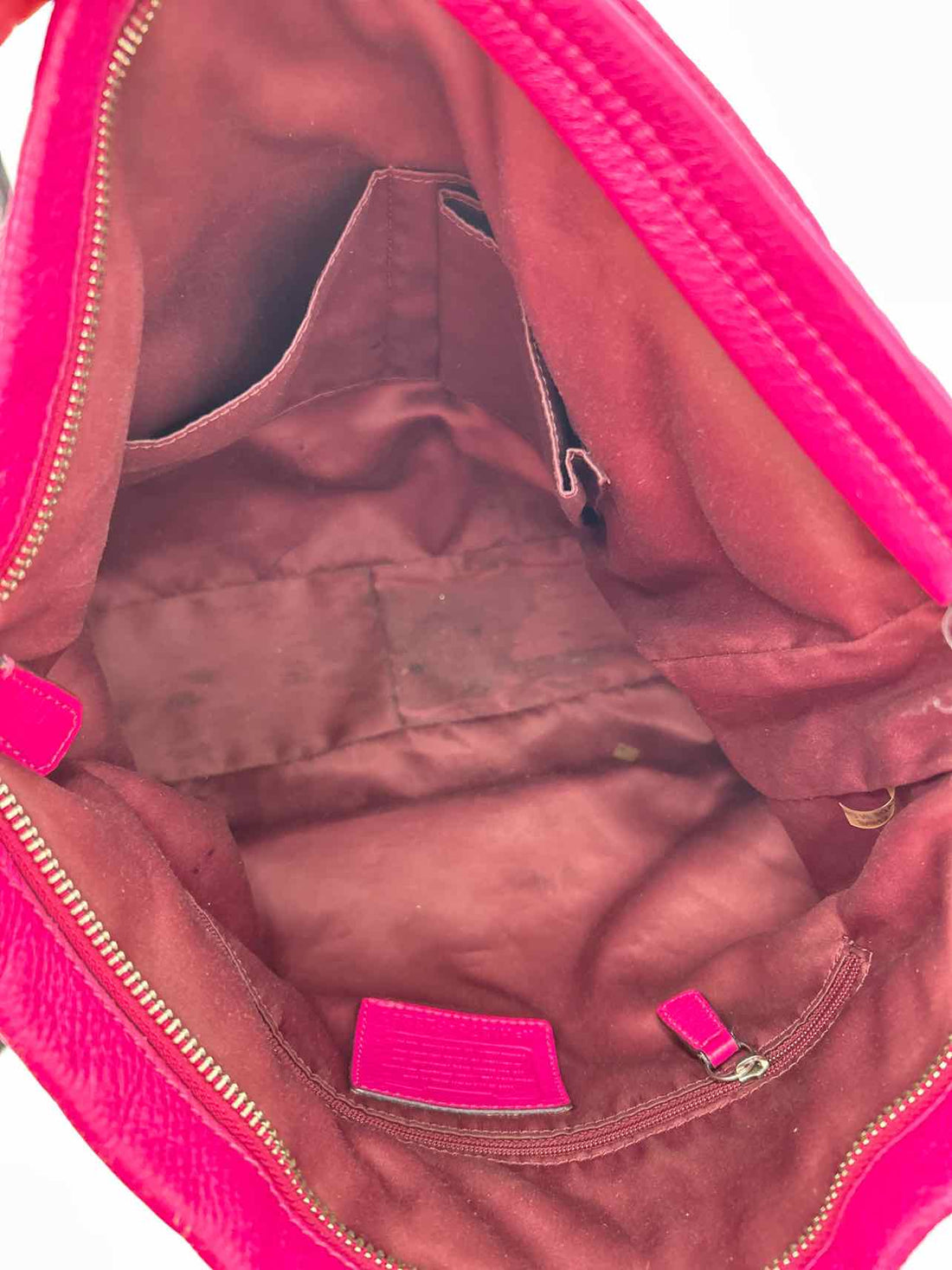 Coach Fuchsia Pebbled Leather Shoulder
