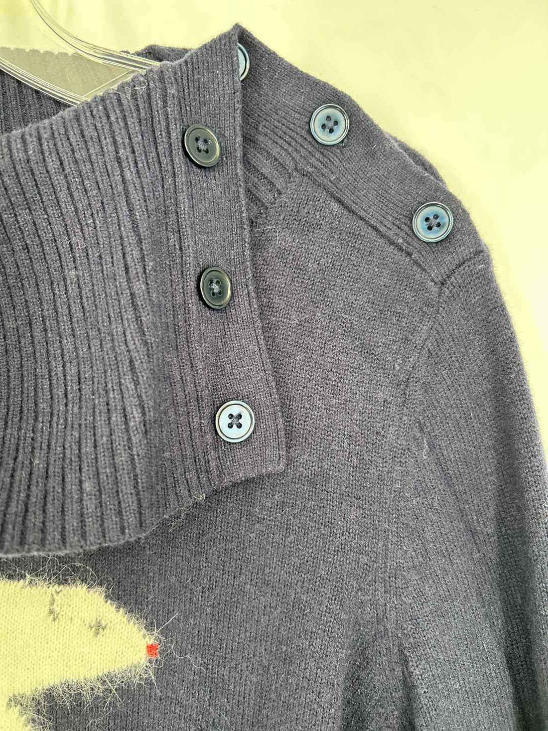 Talbots Size L Navy Wool Blend Sweater
