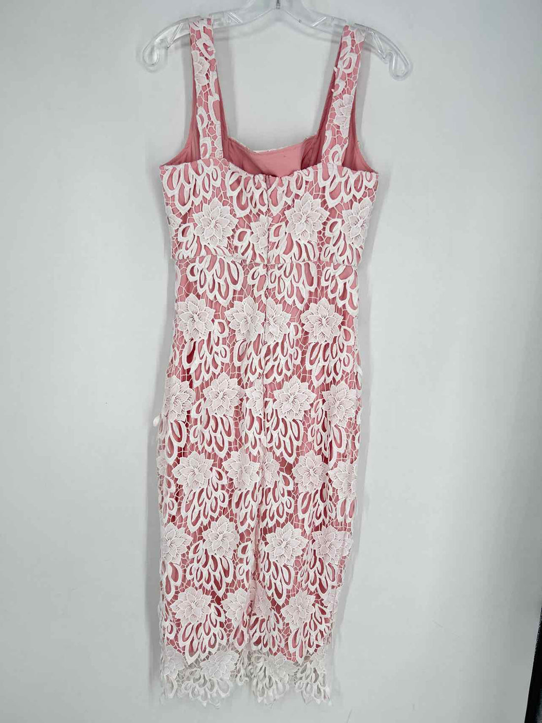Just Me Size M White & Light Pink Applique Dress