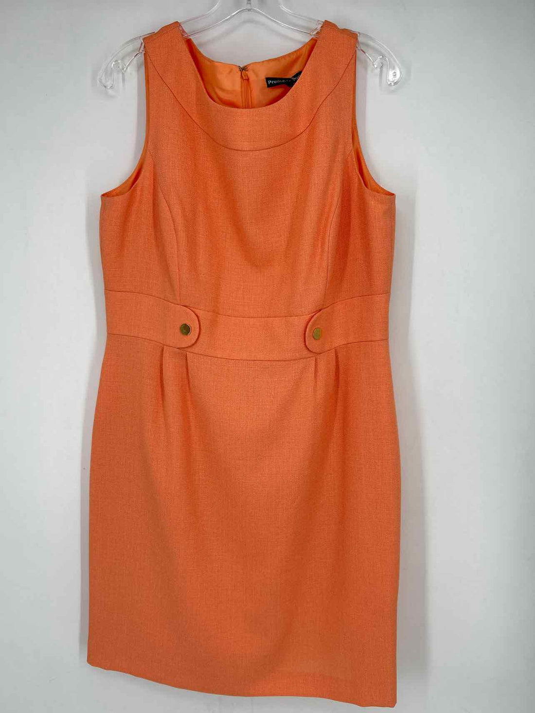 Preston & York Size 14 Pastel Orange Sleeveless Dress