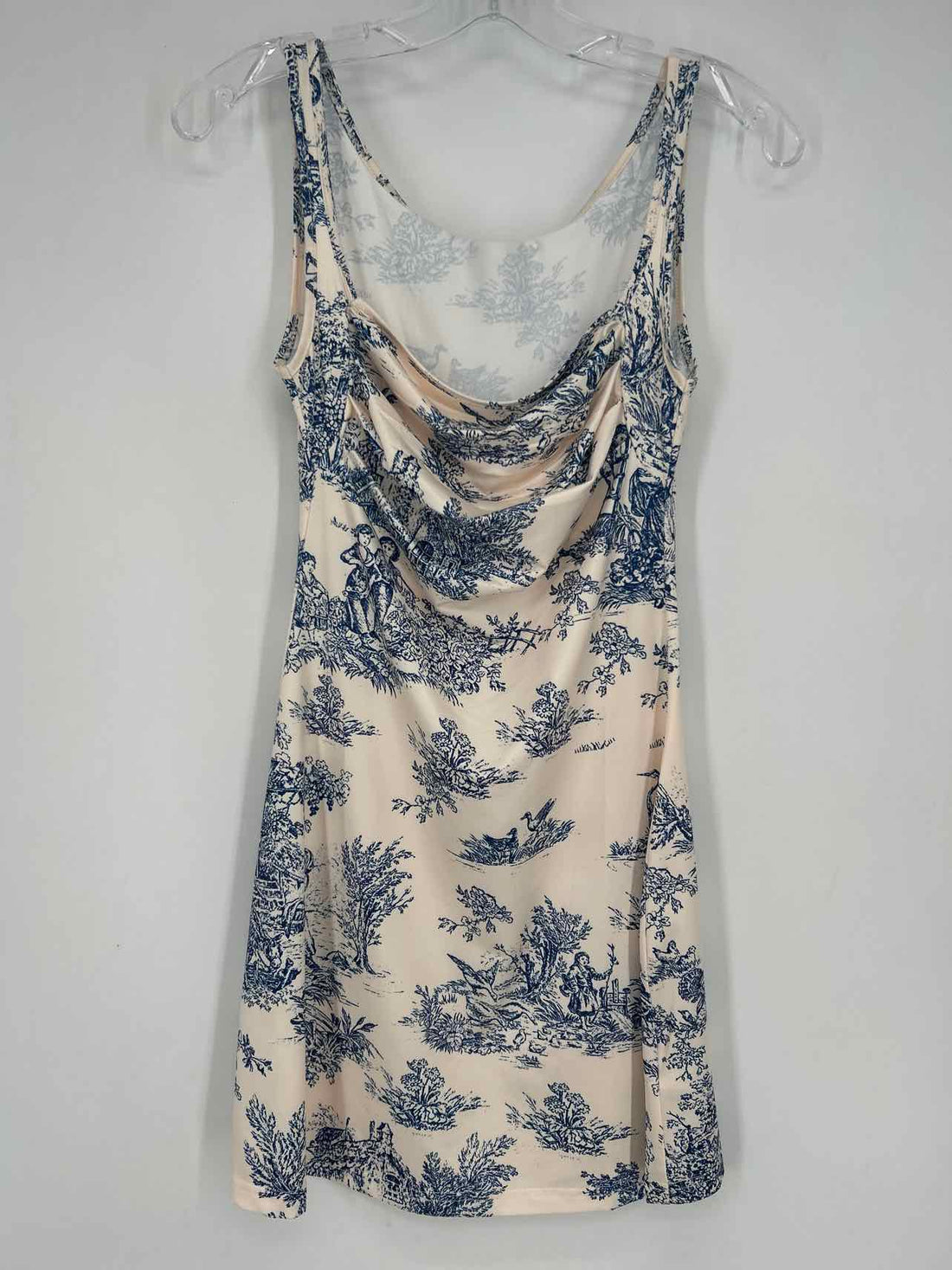 Cider Size XS Cream & Navy Print Sleeveless Dress