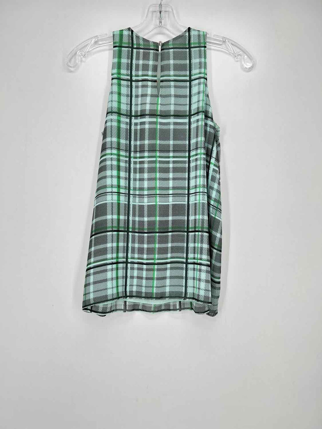 Vince Camuto Size XXS Green Print Sleeveless