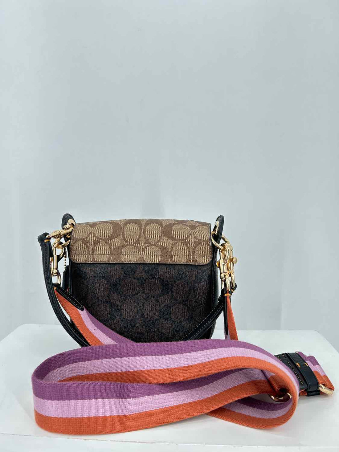 Coach Monogram Leather Pre Owned Crossbody
