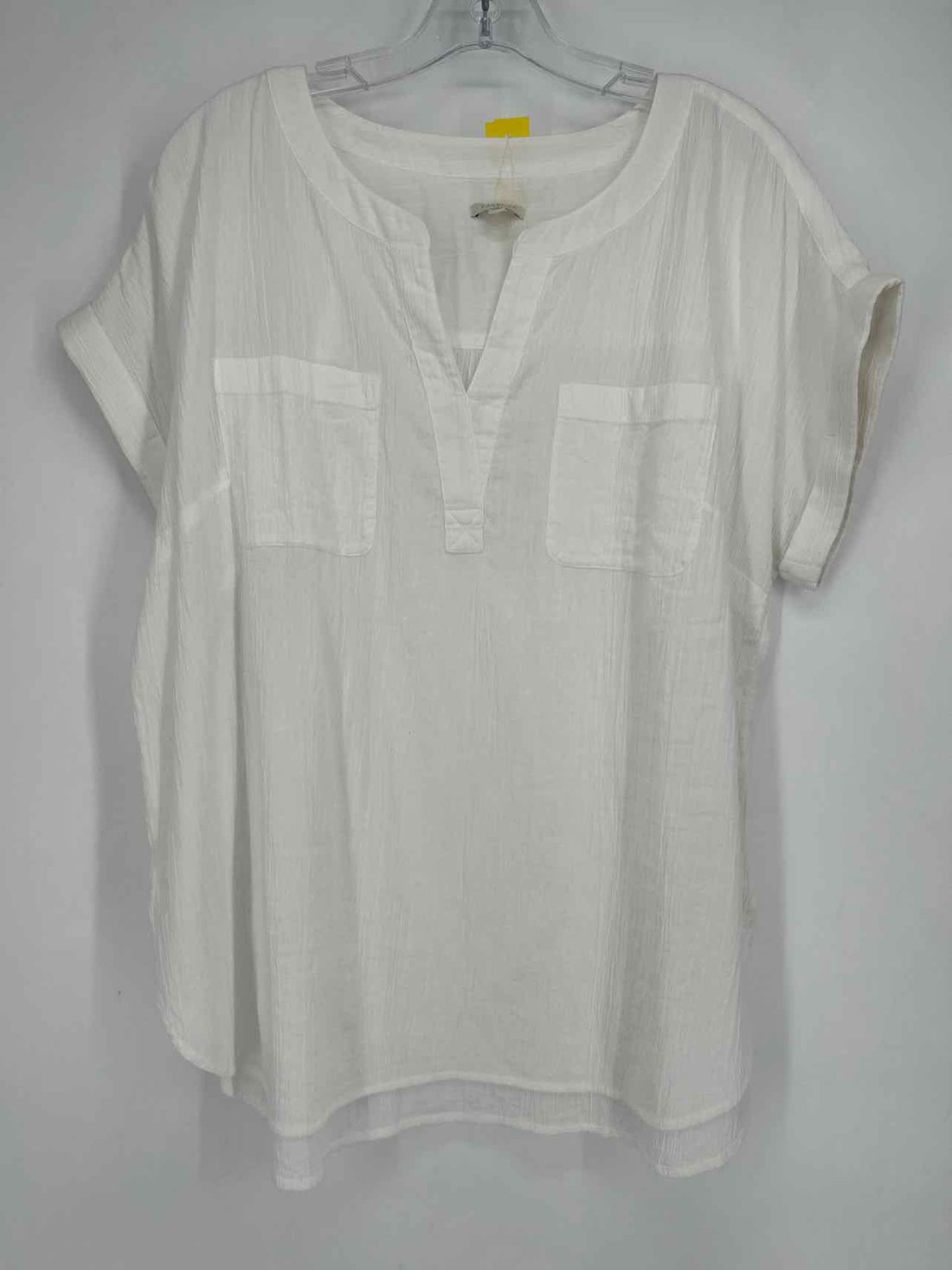 Talbots Size L White Short Sleeve