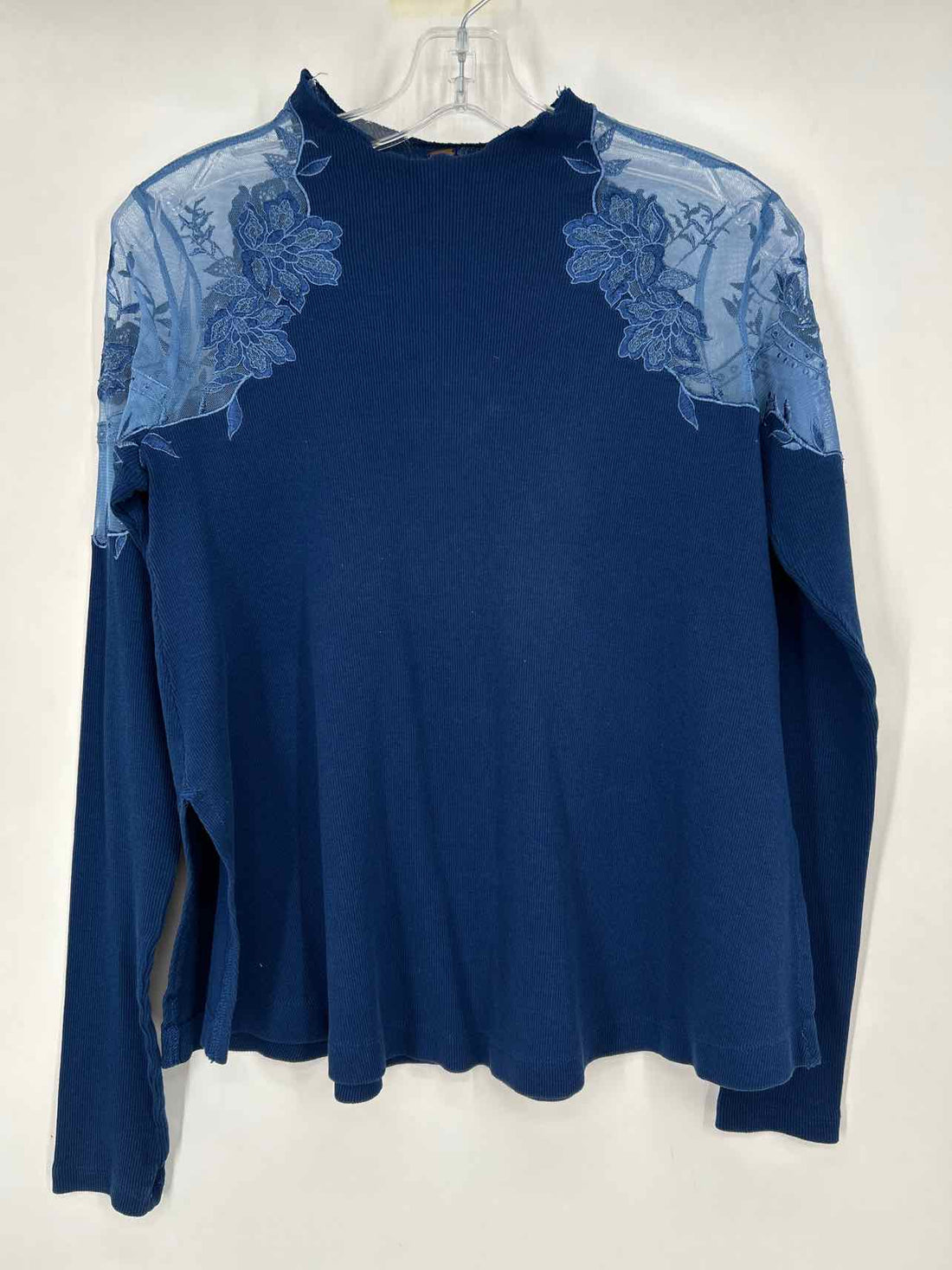 Free People Size M Blue Cotton Long Sleeve
