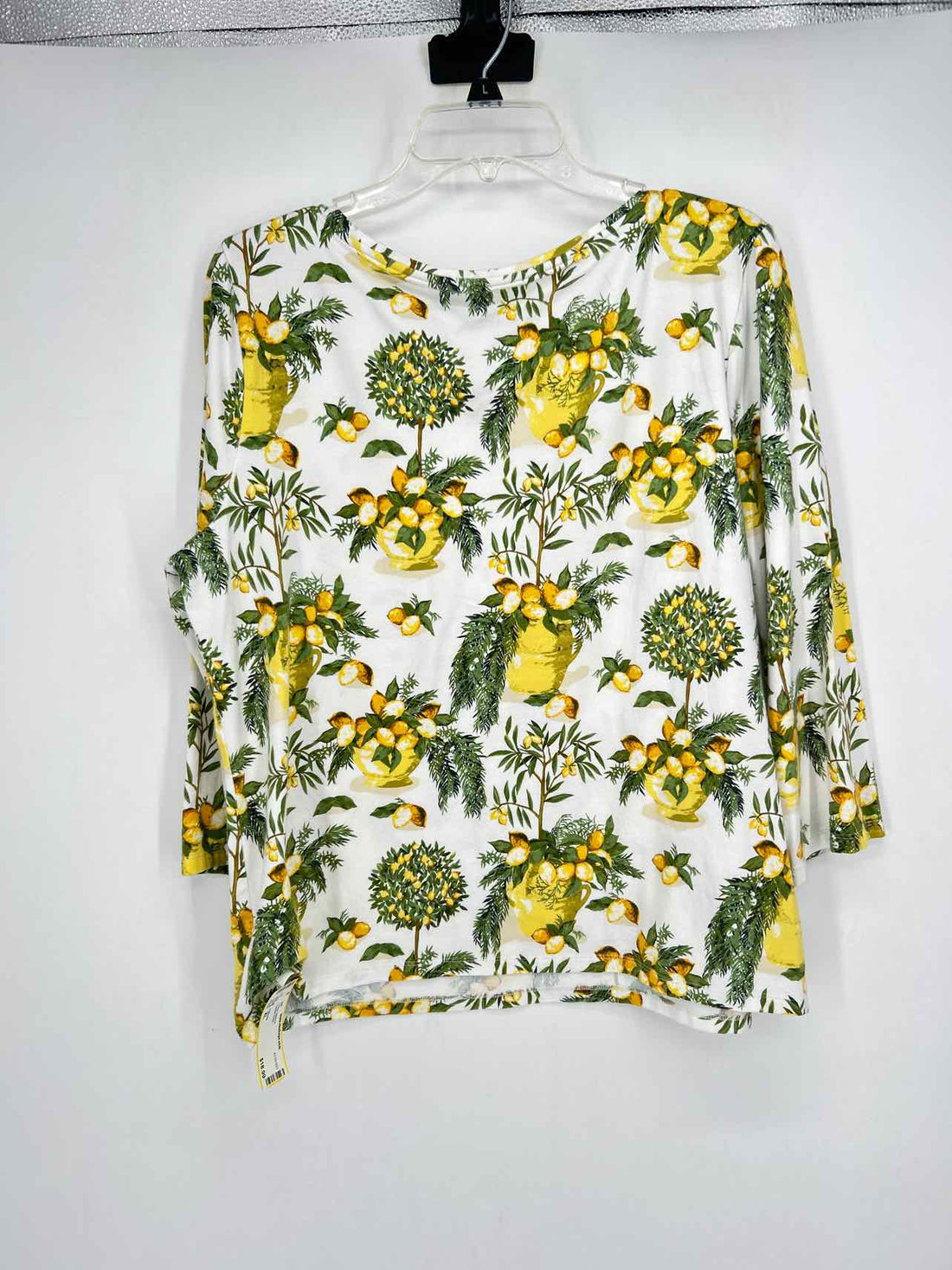 Talbots Size XL Lemon Print Long Sleeve