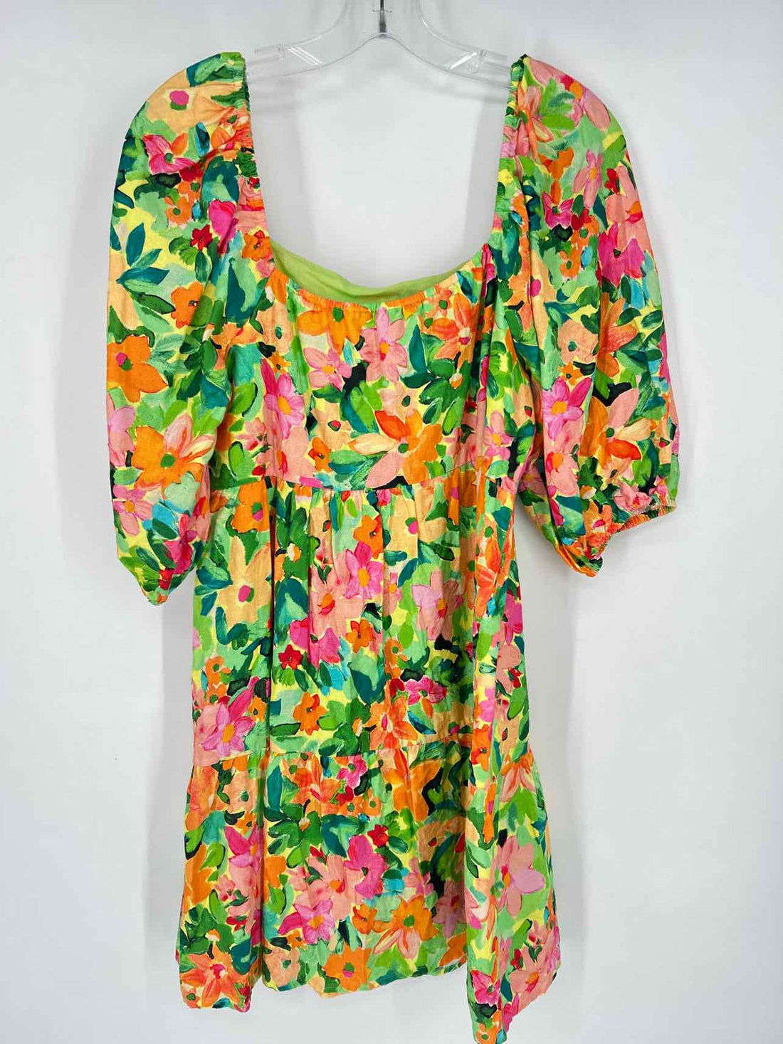 Sanctuary Size S pink green & orange floral Short Sleeve Dress
