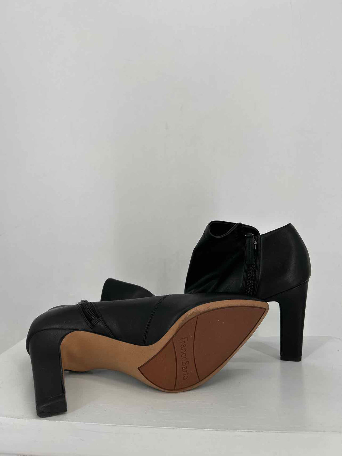 Franco Sarto Women Size 8.5 Black Heeled Ankle Boot