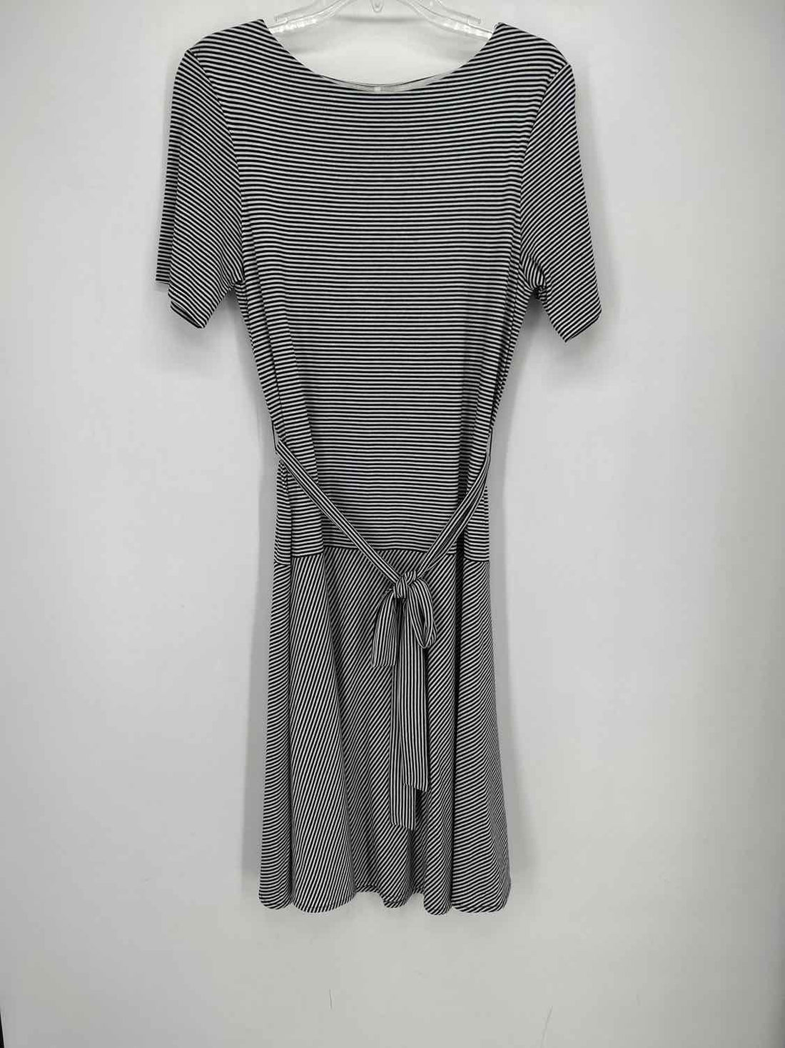 L.K. Bennett Size 8 Black & White Striped Dress