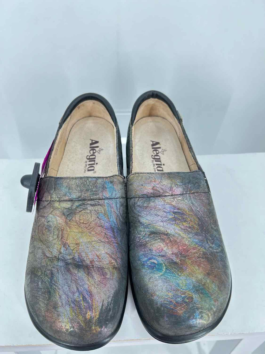 Alegria Women Size 39 Gray Multi Color Clogs