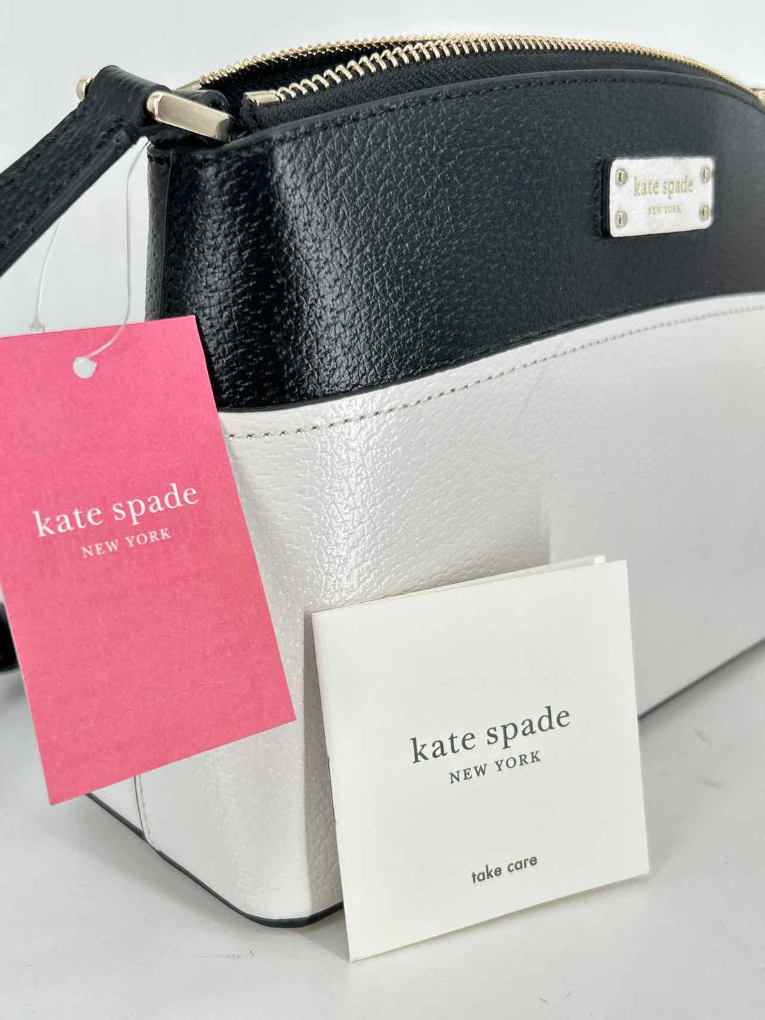Kate Spade Black & White Leather NWT Crossbody
