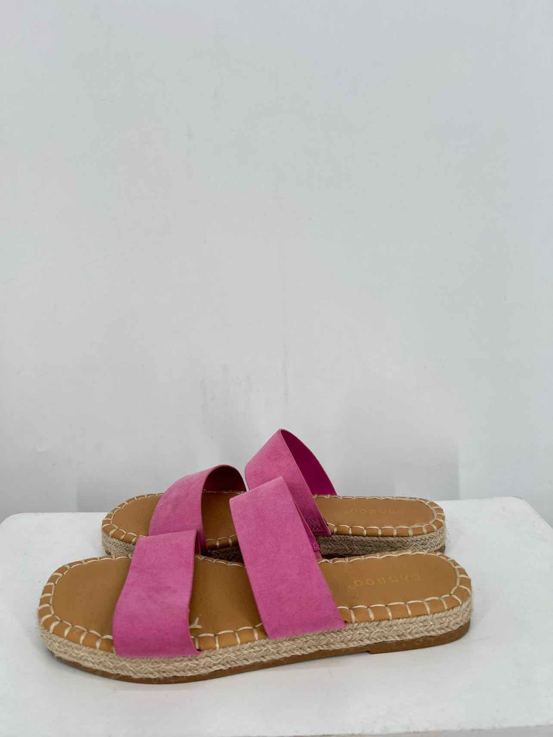 Bamboo Women Size 7 Dark Pink Sandals