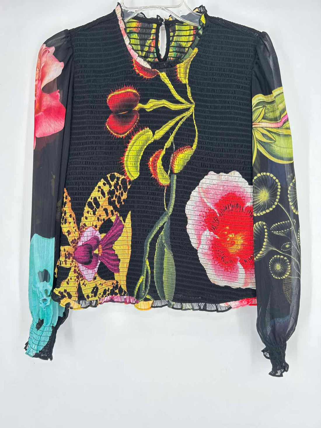 Desigual Size L Black Print Long Sleeve