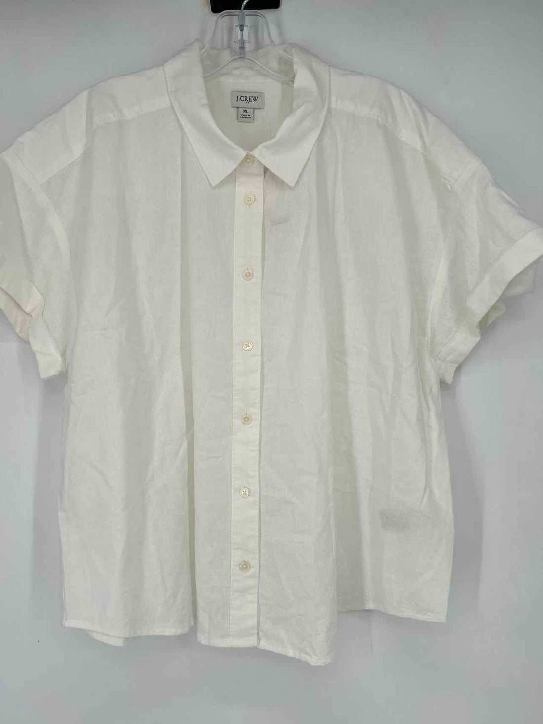 J Crew Size XL White Short Sleeve