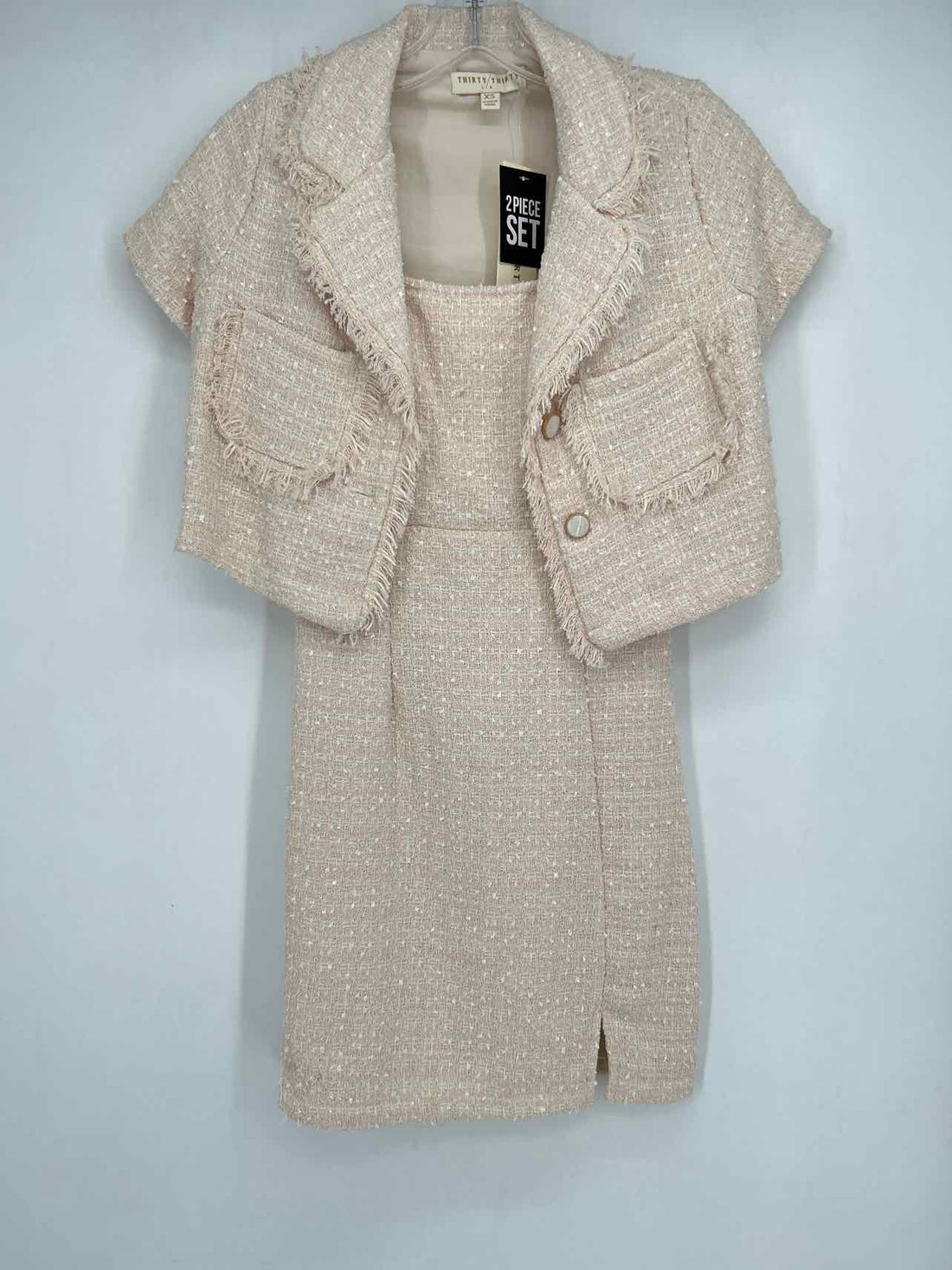 Thirty Thirty Size XS Light Pink & White Tweed NWT Multi-Piece Set