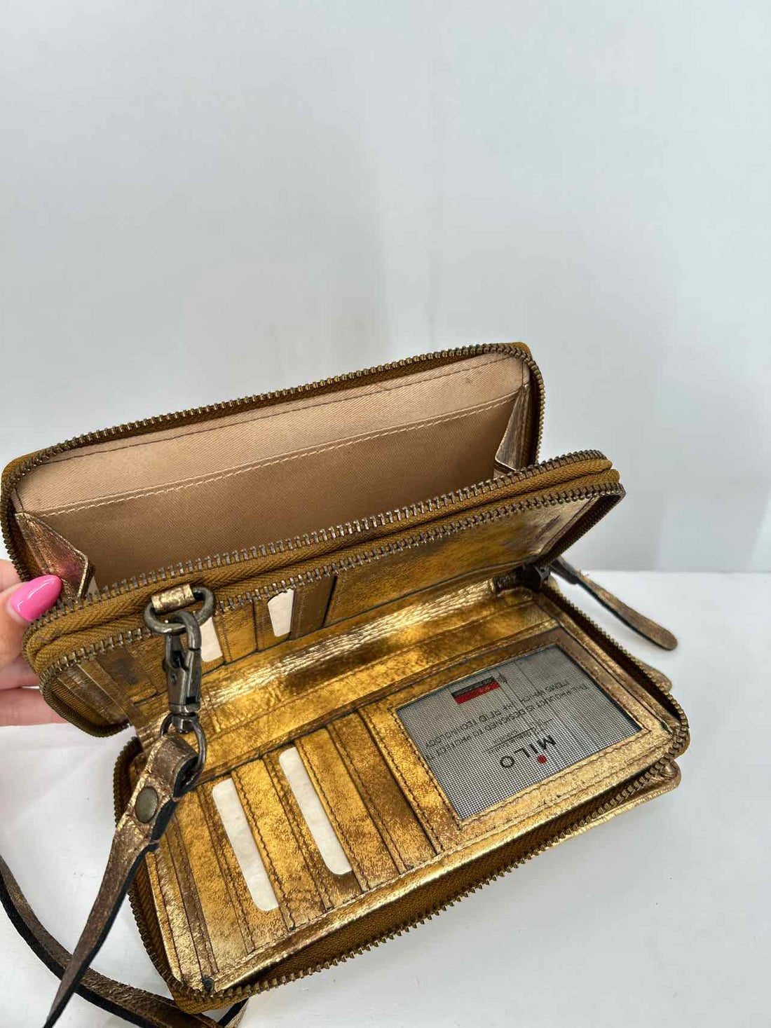 Milo Gold Genuine Leather NWT Crossbody