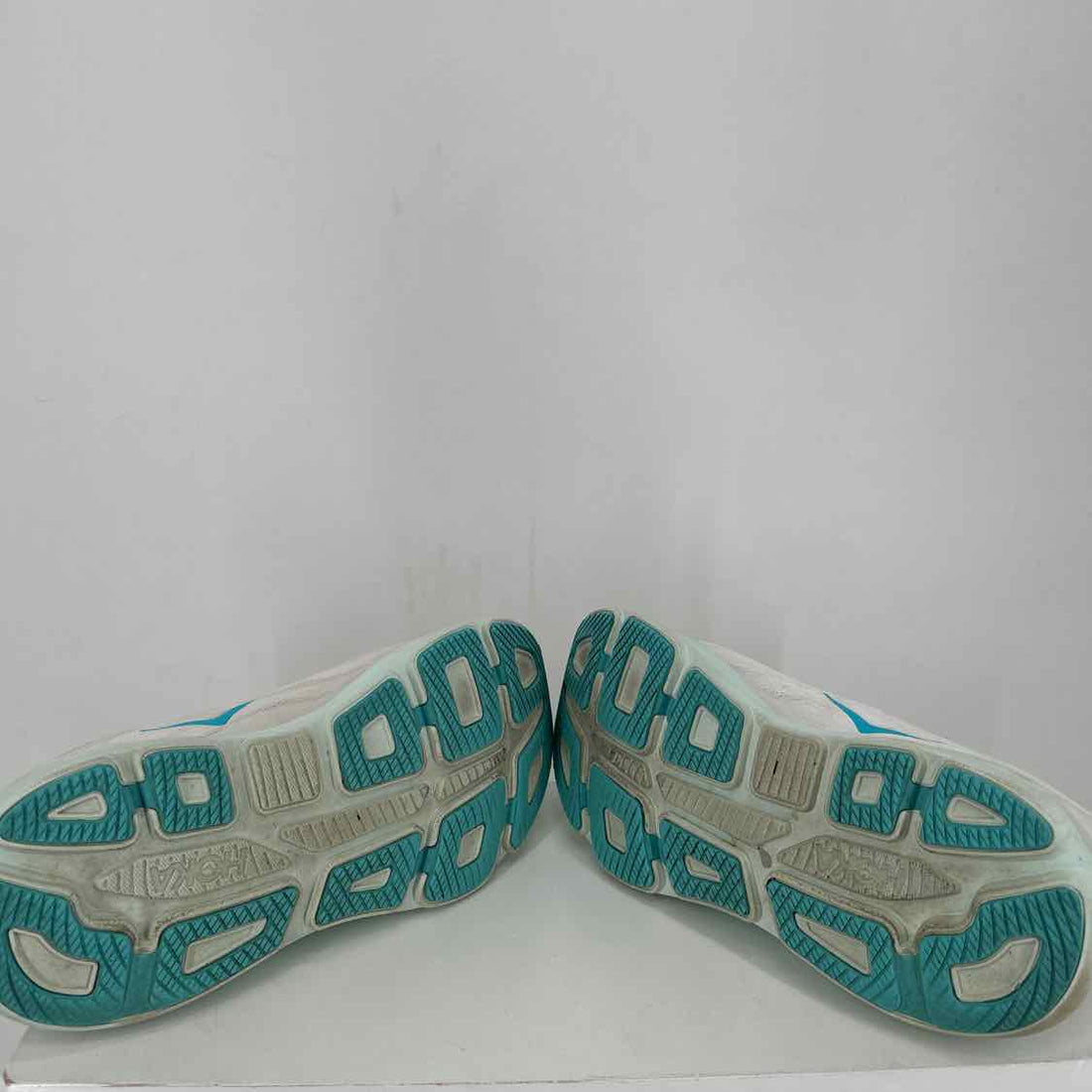 Hoka Women Size 11 White & Light Blue As Is Sneakers