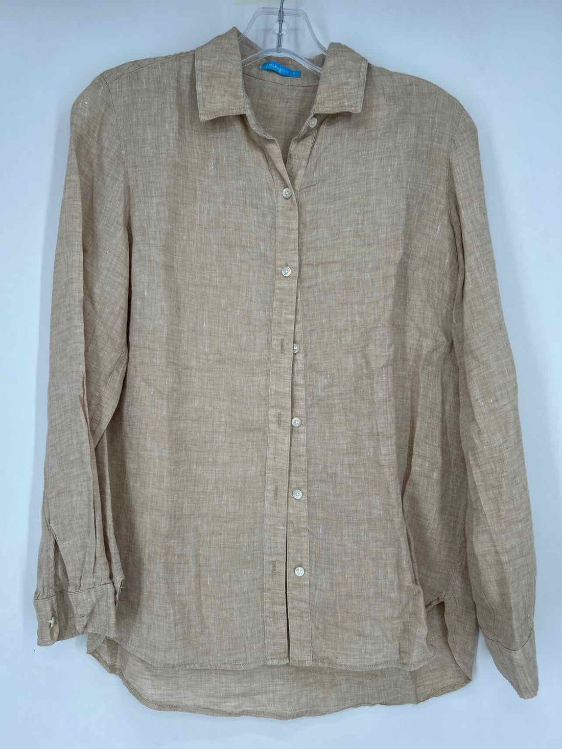 J McLaughlin Size S Khaki Linen Long Sleeve
