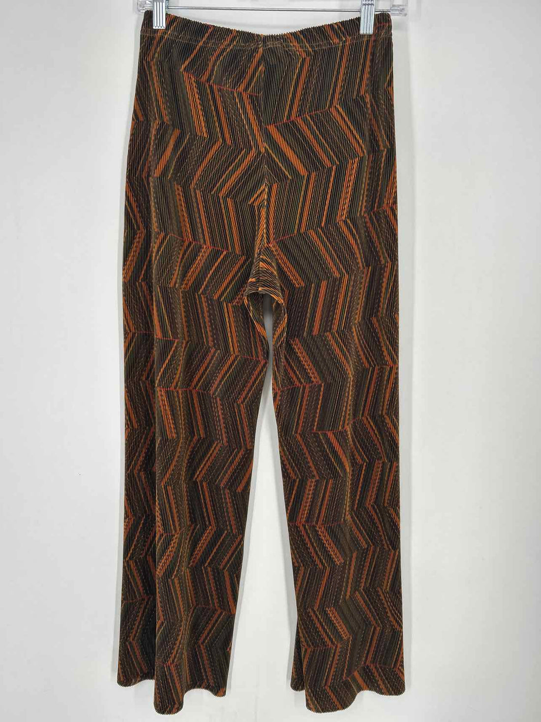 Zara Size S Olive & Rust Print Pleated Pants
