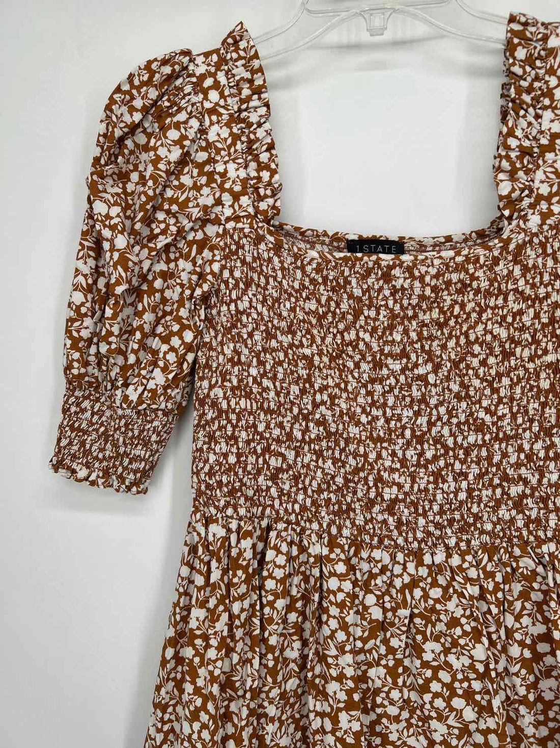 1 State Size M Brown & White Dress