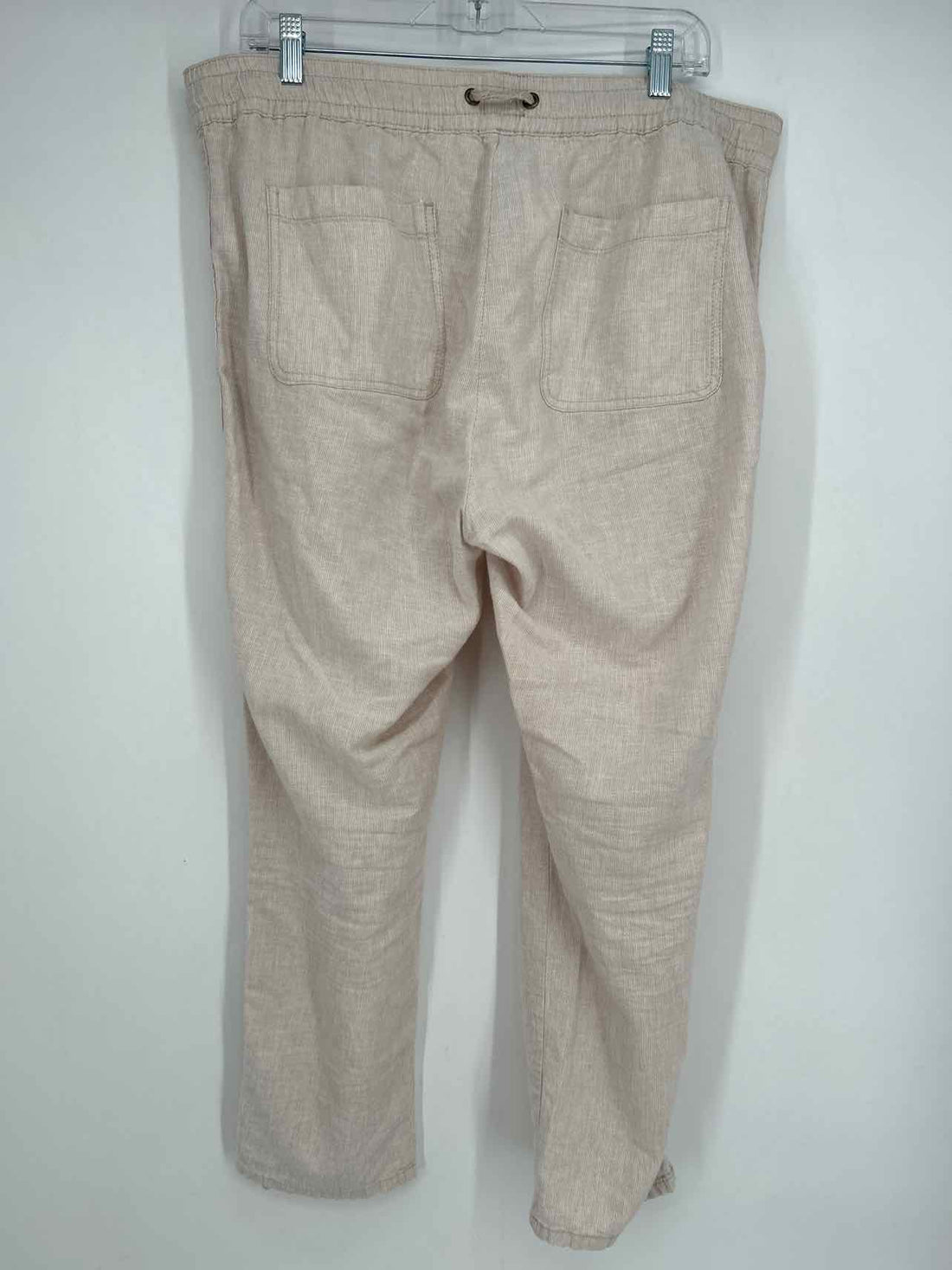 HEI HEI Size L Cream Linen/Cotton Pants