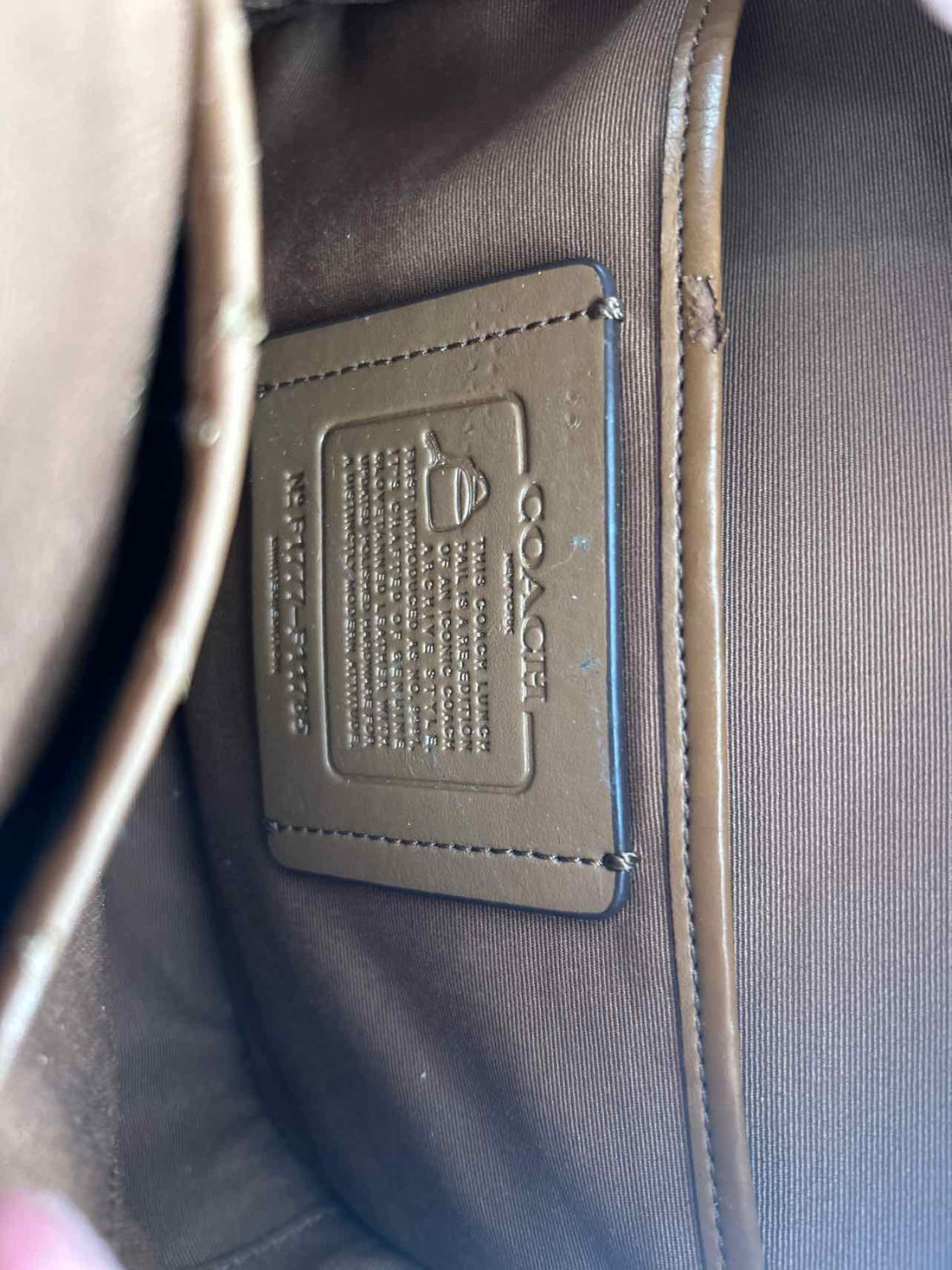 Coach Brown Smooth Leather As Is Purse