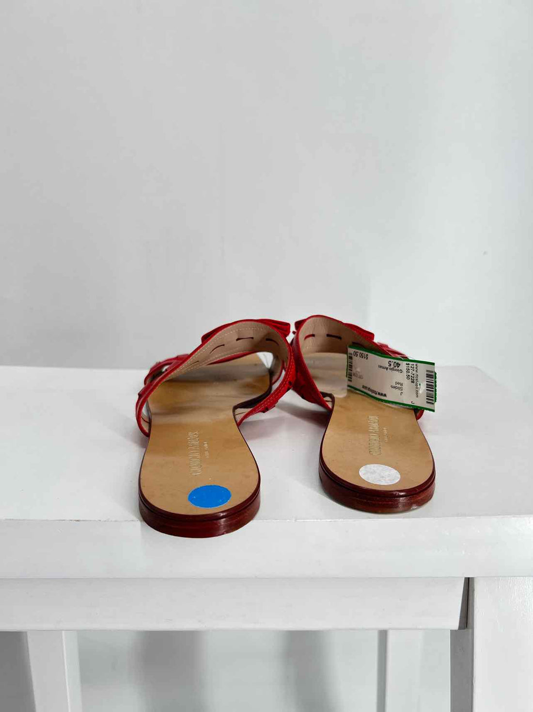 Giorgio Armani Women Size 40.5 Red Slides