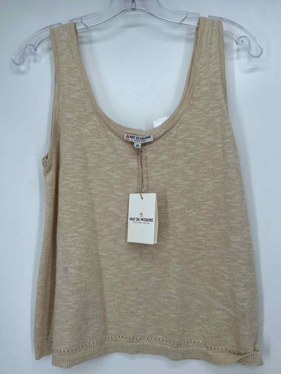 Mat De Misaine M Khaki Linen/Cotton NWT Boutique Top