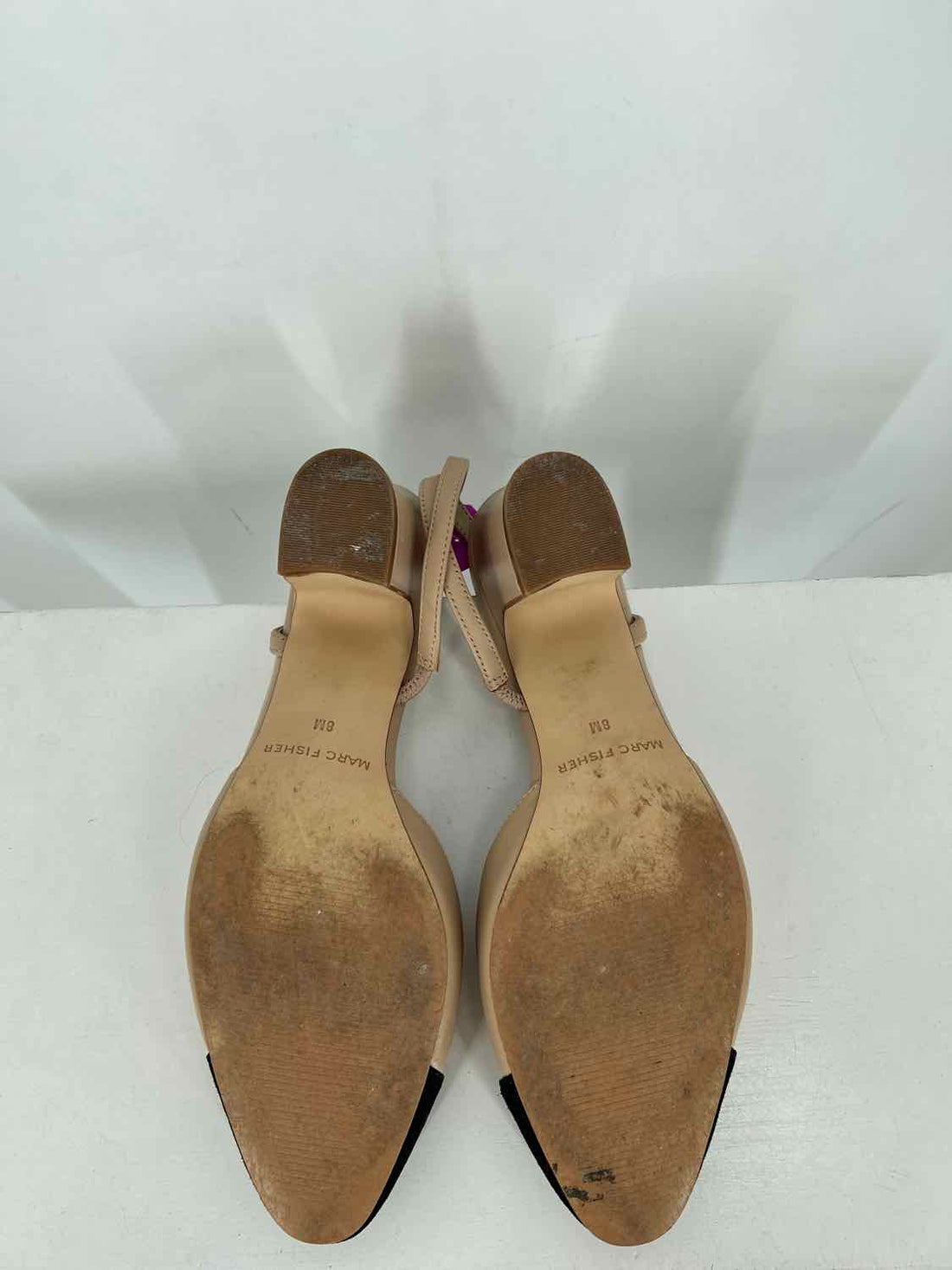 Marc Fisher Women Size 8 Beige & Black Sling Back