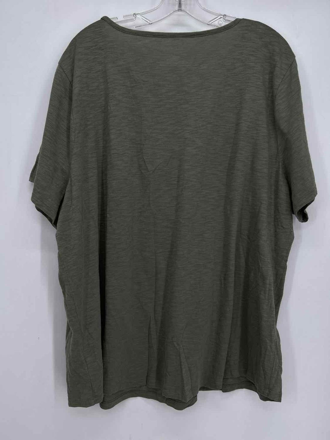 Talbots Size 3X Olive Short Sleeve Top/Blouse