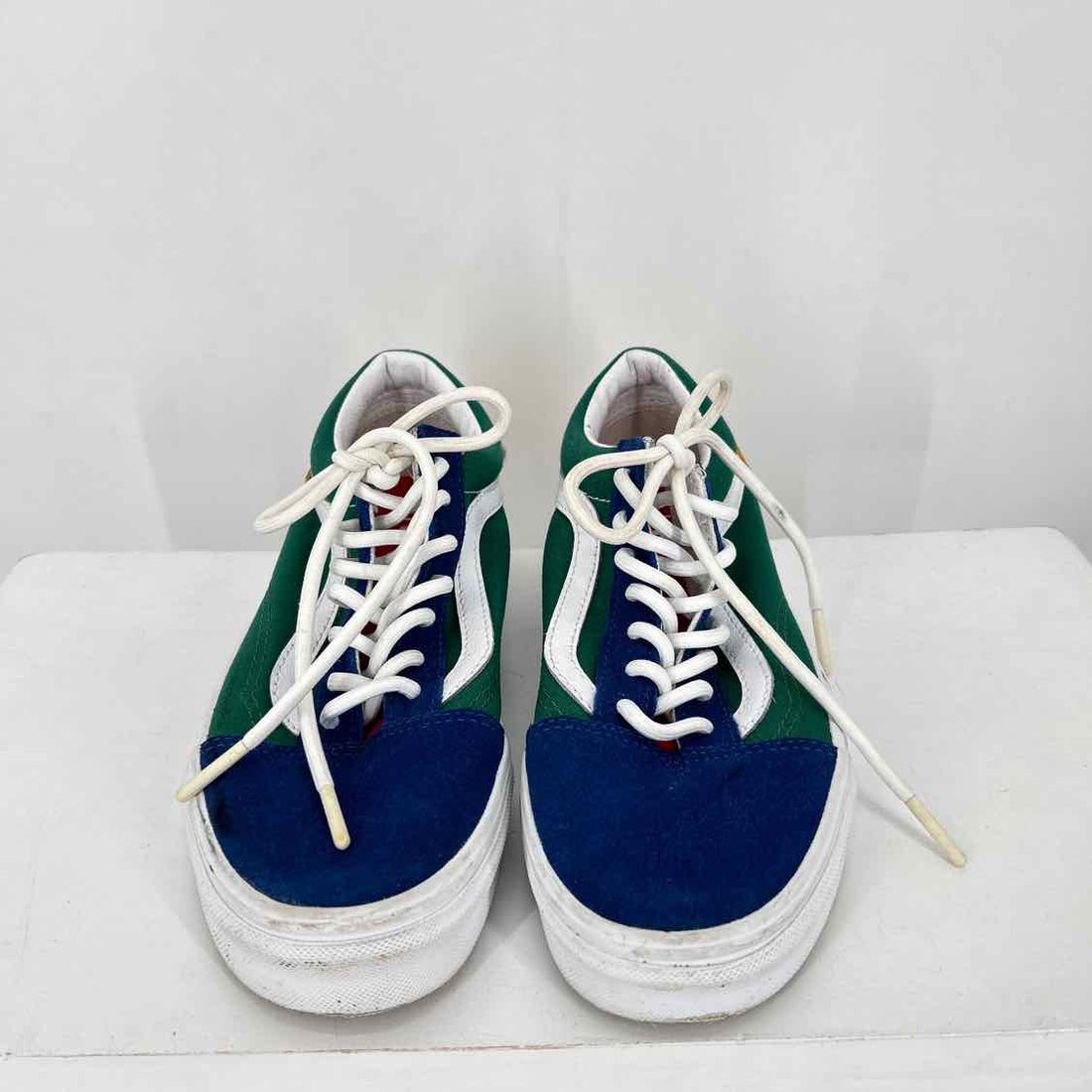 Vans Women Size 6.5 Green Colorblock Sneakers