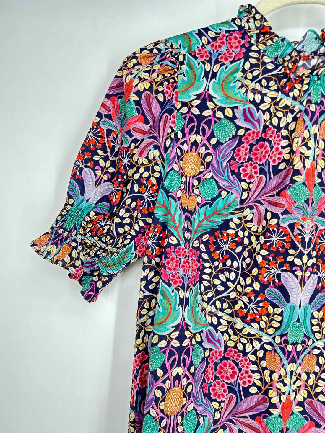 J Crew Size S Dark Purple Floral Short Sleeve